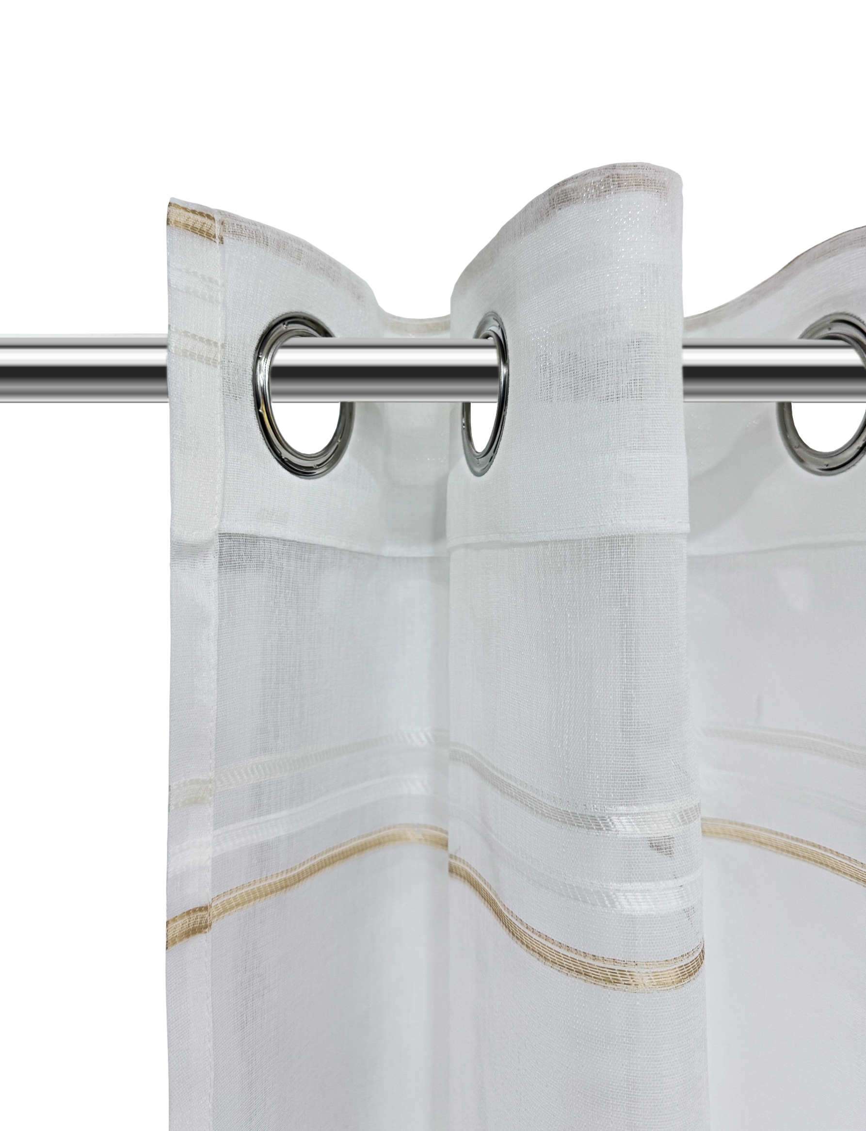 OTTO home Gardine »Sirii« Ösen 1 Stk. tlg. Halbtransparent, angenehme Haptik, mit Streifen, modern