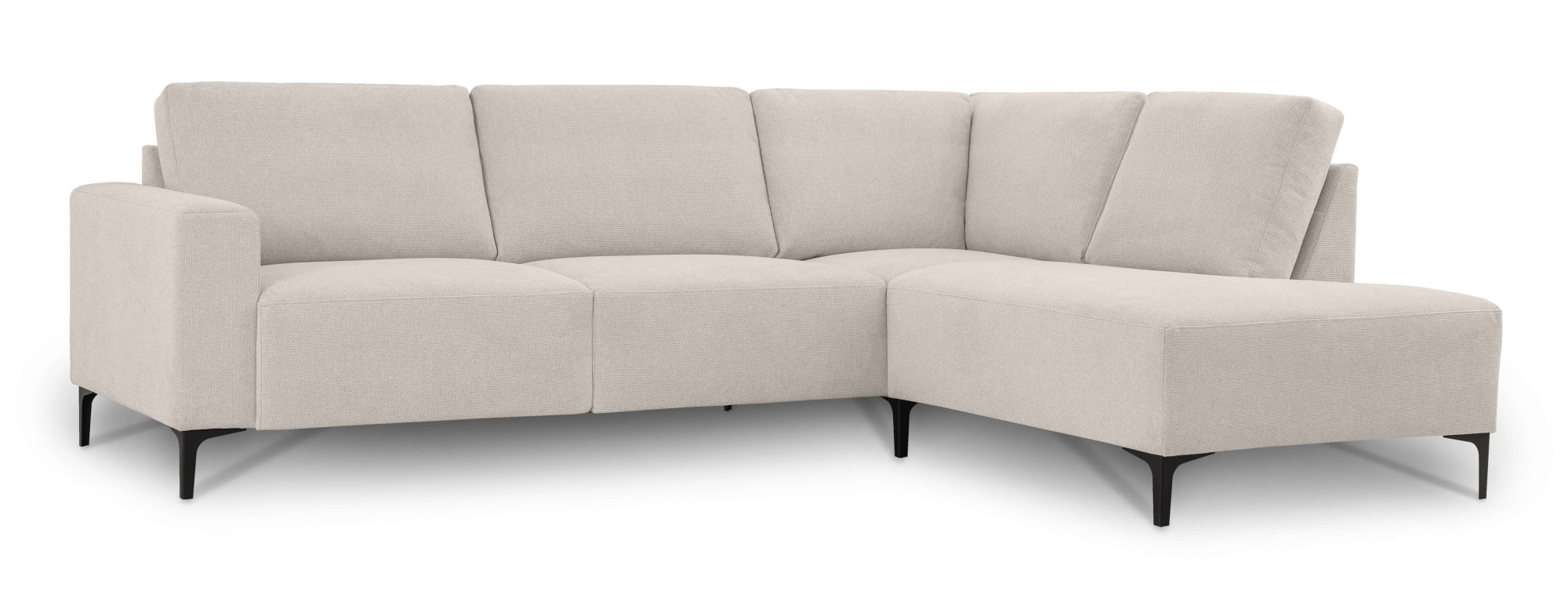 Home affaire Ecksofa »Tournon, L-Form, Breite 256 cm, Webstoff, Chenille«, Designsofa im nordischen Stil, Wellenunterfederung, Metallfüße