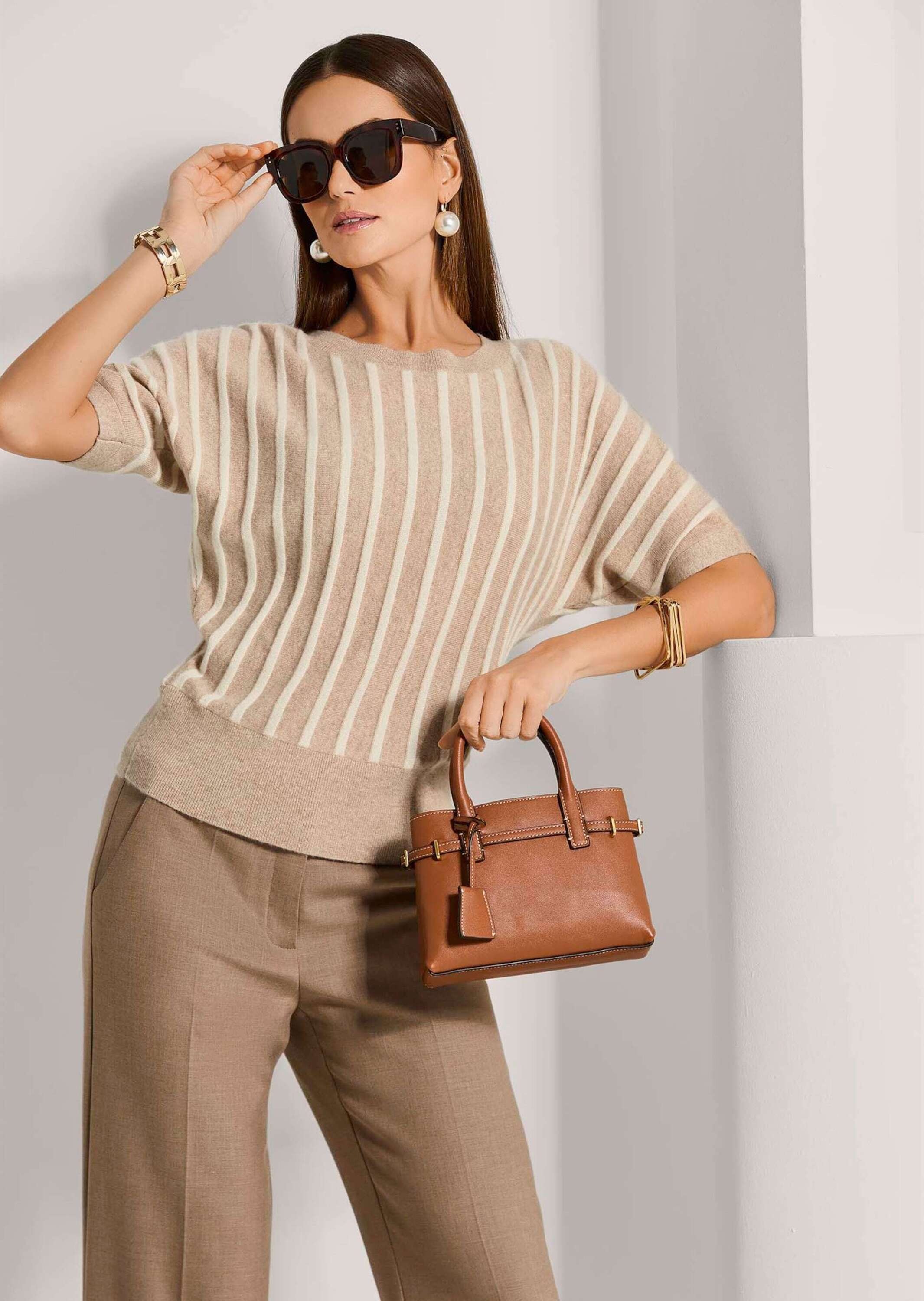 MADELEINE Longpullover »Pullover Streifenpullover aus Good Cashmere«