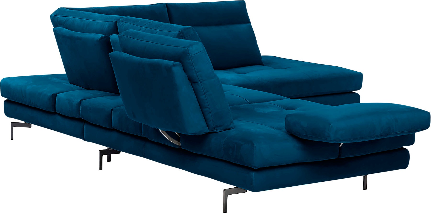CALIA ITALIA Ecksofa »Toby Wing, L-Form, Designsofa mit sensationellem Sitzkomfort«, Sitztiefenverstellung, funktionale Ecke, Füße in schwarz matt