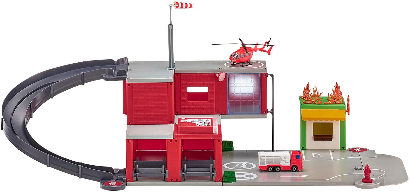 Siku Spiel-Feuerwehrwache »SIKU World, Feuerwache (5508)«, mit Licht und weiteren Funktionen