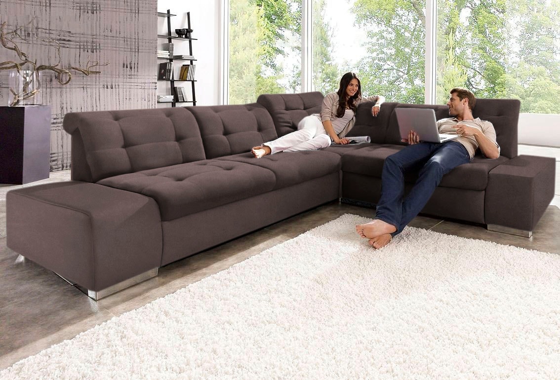 sit&more Ecksofa »Pale L-Form«, inklusive Kopfteilverstellung, wahlweise mit Bettfunktion