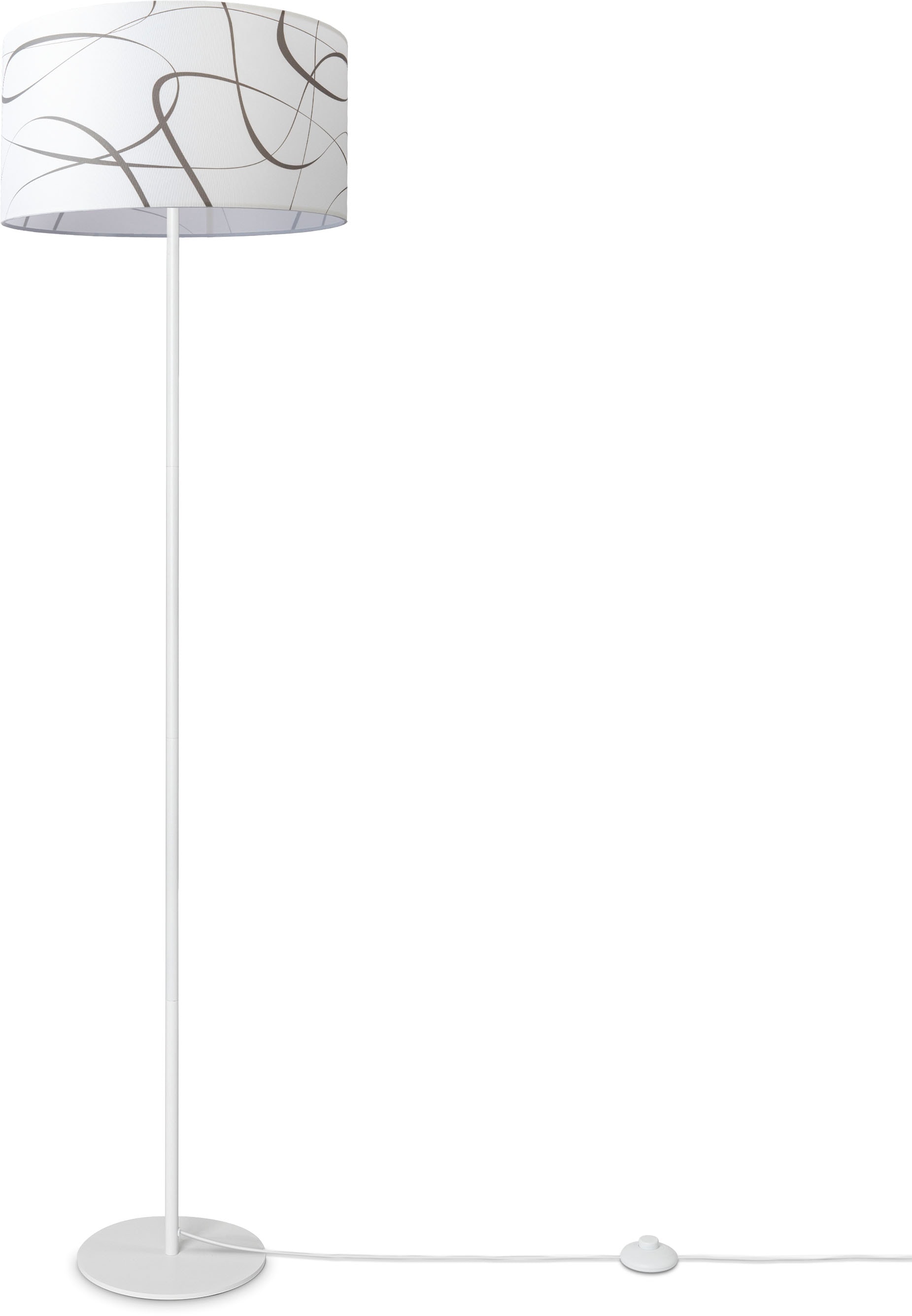 Uni Dreibein Modern »Luca Tribal«, Stehlampe Mit E27 online Paco Jahren kaufen XXL Lampenschirm | Garantie Stoff mit Home Abstrakt 3 Stehlampe