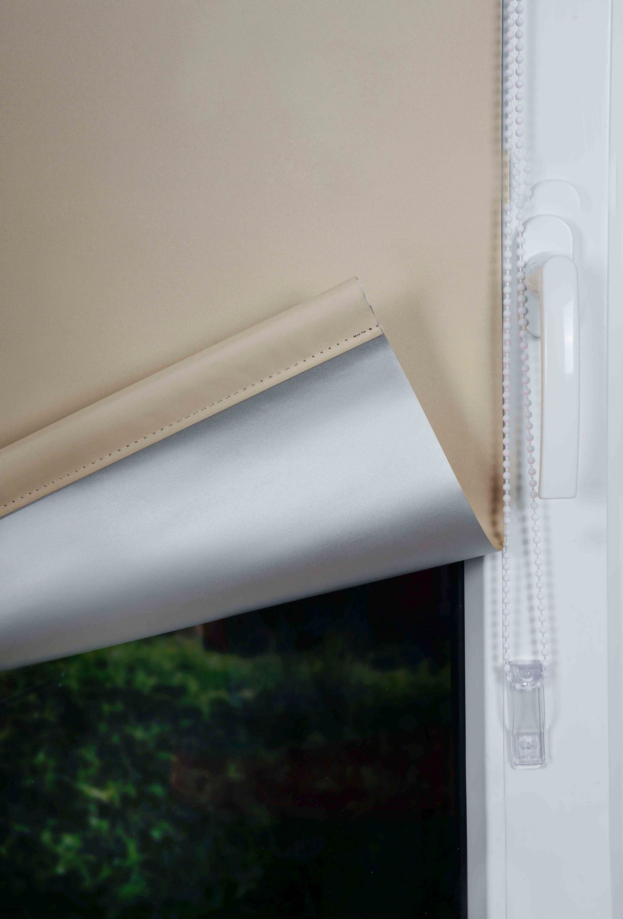 mydeco Seitenzugrollo »Thermo Win Rollo«, verdunkelnd, Sichtschutz, ohne Bohren, freihängend, bis Länge120