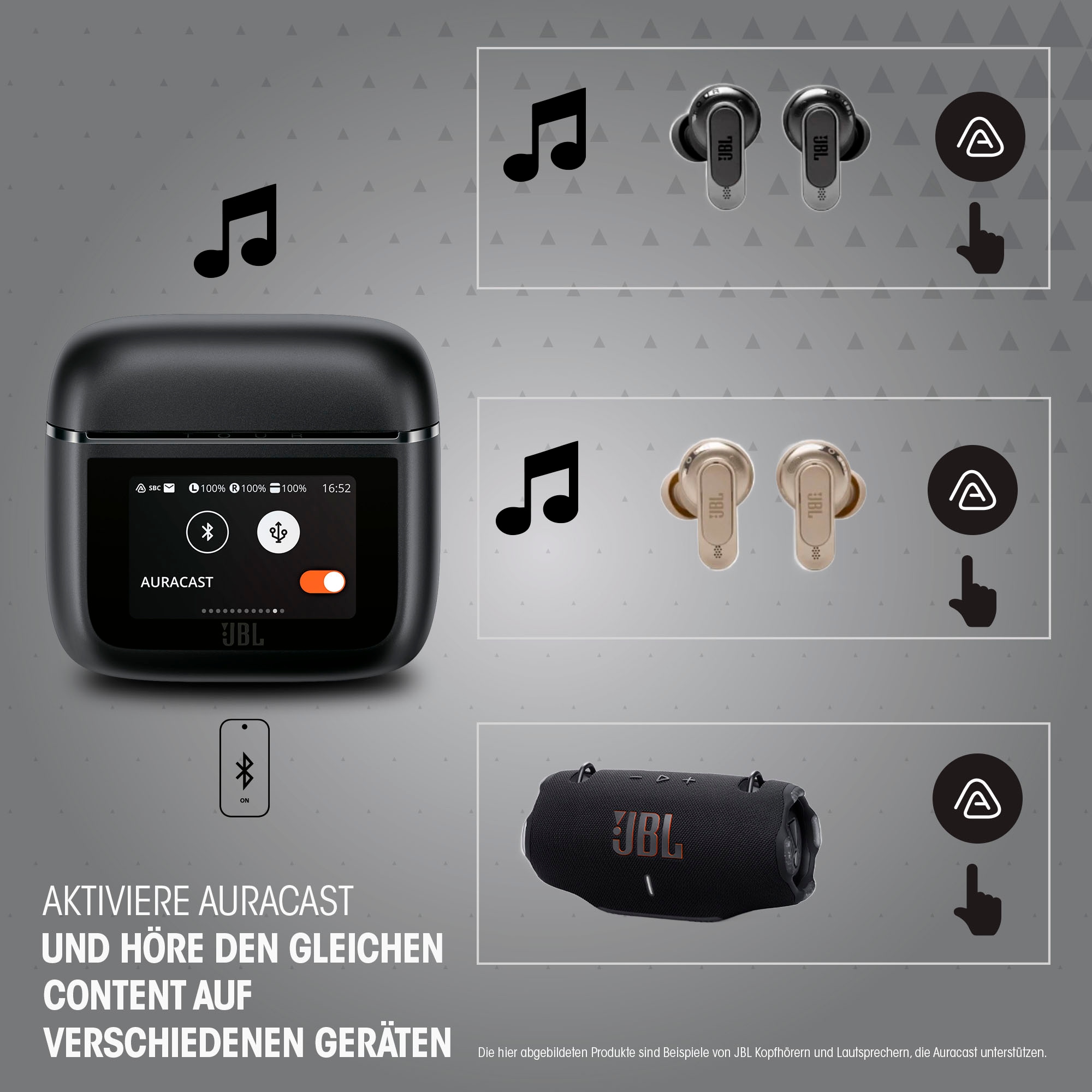 JBL wireless In-Ear-Kopfhörer »TOUR PRO 3 TWS«, A2DP Bluetooth, Active Noise Cancelling (ANC)-Stummschaltung-Freisprechfunktion