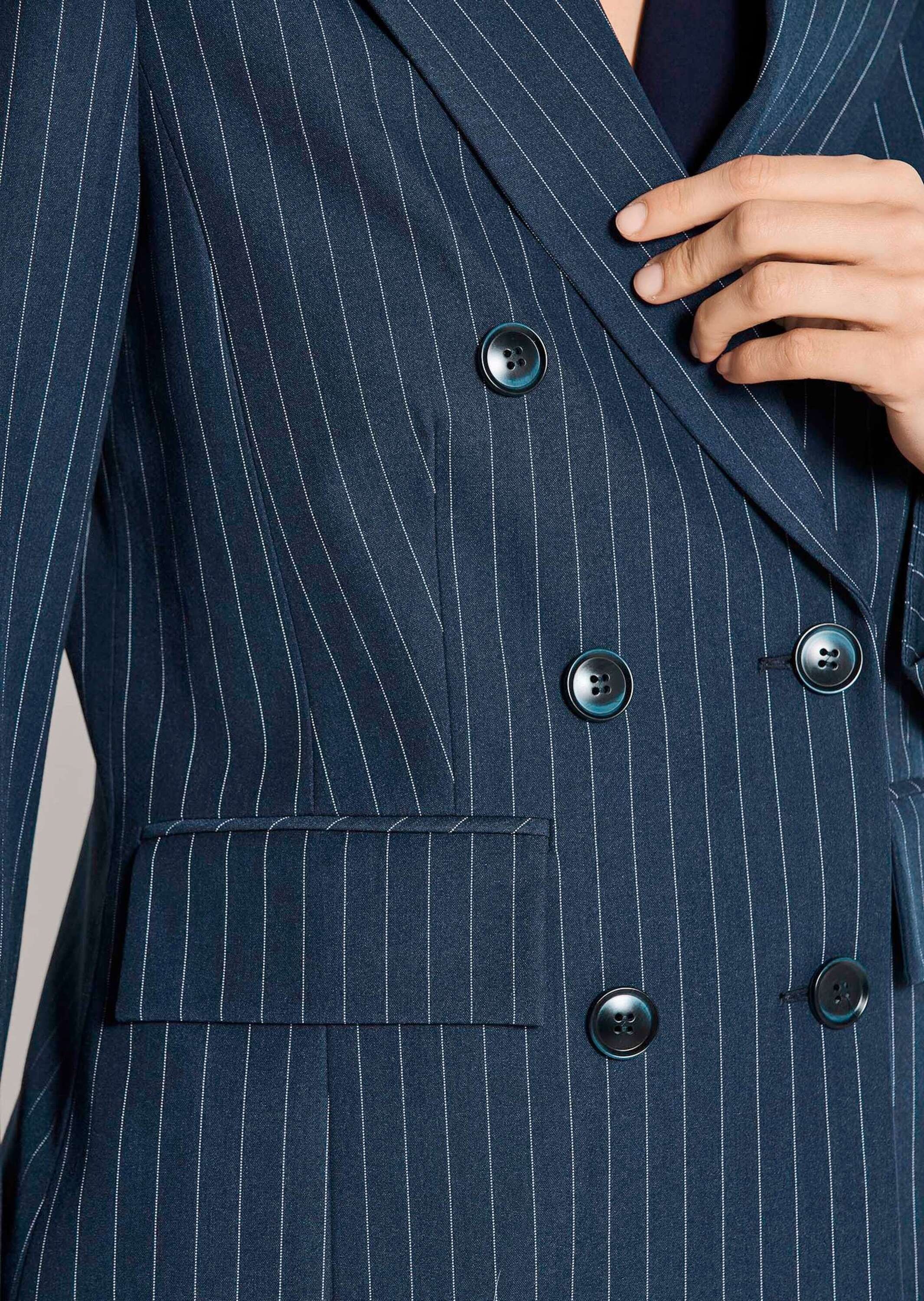 MADELEINE Jackenblazer »Blazer Longblazer mit Nadelstreifen« Doppelt gesetzte Knopfleiste