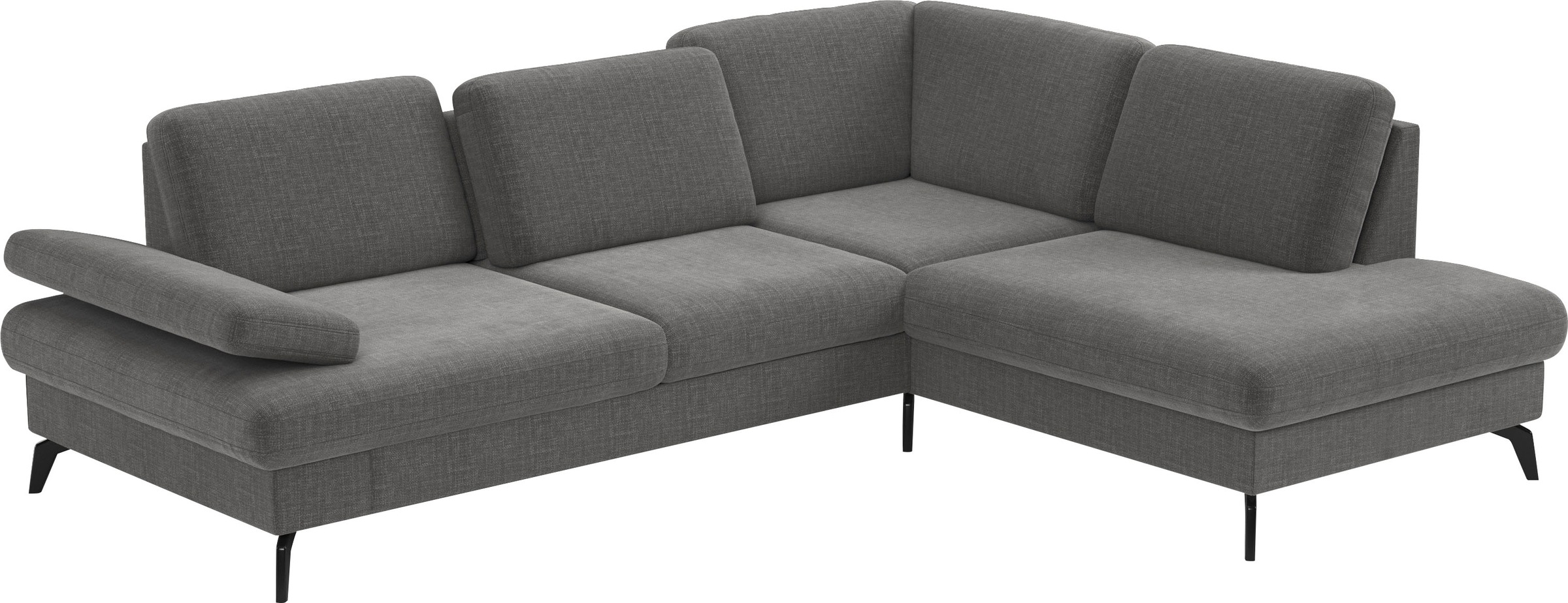 sit&more Ecksofa »Morris L-Form, inkl. Sitztiefenverstellung«, wahlweise mit Armteilverstellung, Bettfunktion & Bettkasten