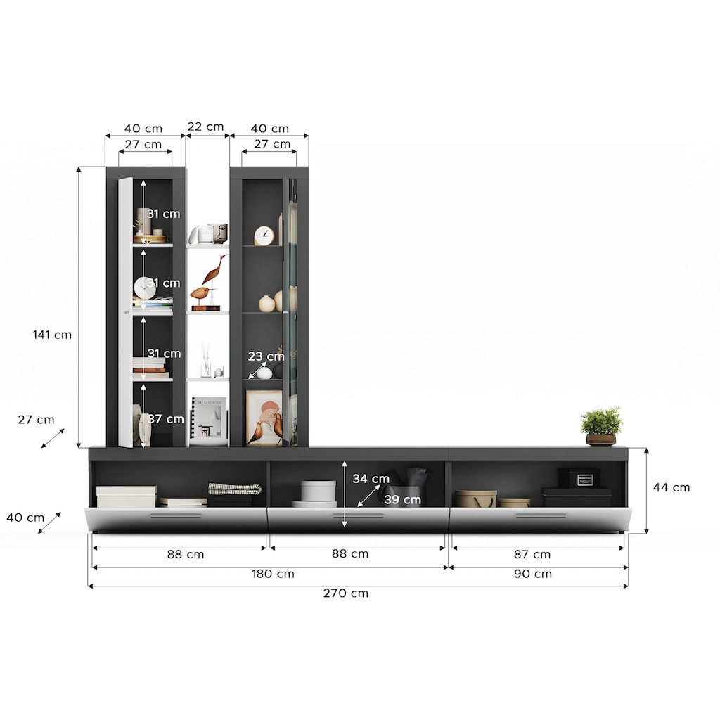 INOSIGN Wohnzimmer-Set »Cano«, (3 St.)