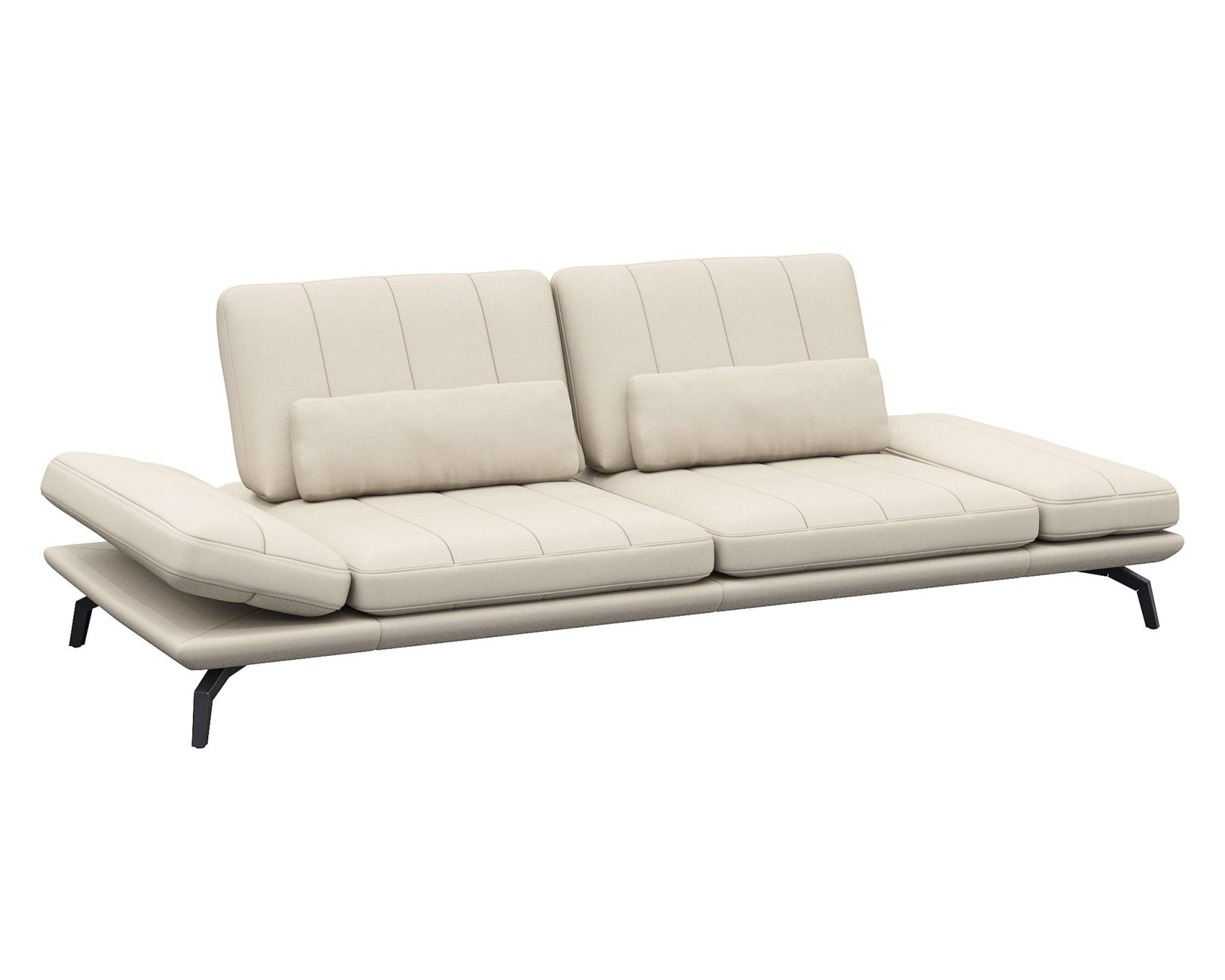 FLEXLUX 3-Sitzer »Tropea Funktionssofa, Designsofa, Relaxfunktion, TV-Couch,«, mit Armteilverstellung sowie Sitztiefenverstellung, Breite 252 cm