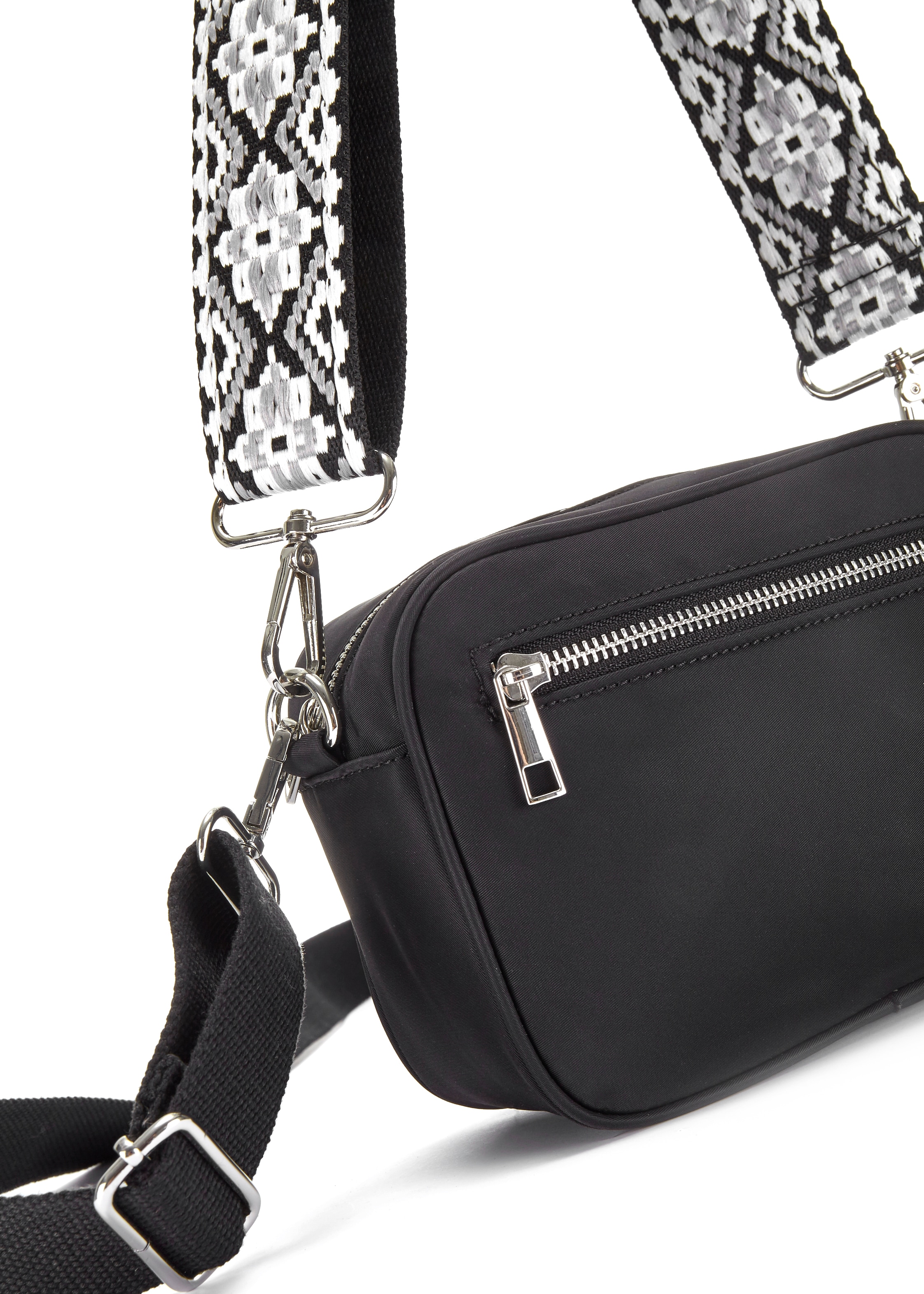 LASCANA Umhängetasche, Handtasche, Crossbody-Bag mit auswechselbaren Schulterriemen VEGAN