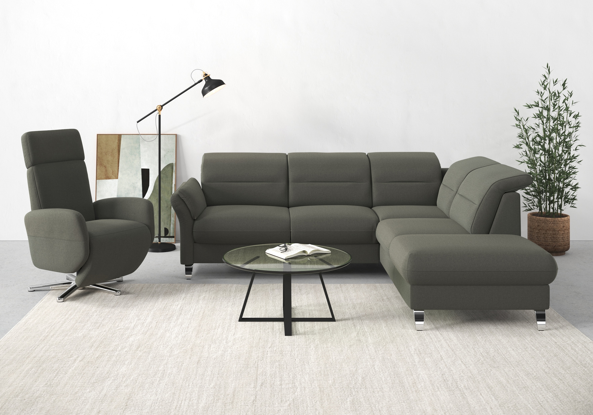 sit&more TV-Sessel »Grenoble, inkl. Kopfteilverstellung« wahlweise mit 2 Motoren, Akku & Aufstehhilfe