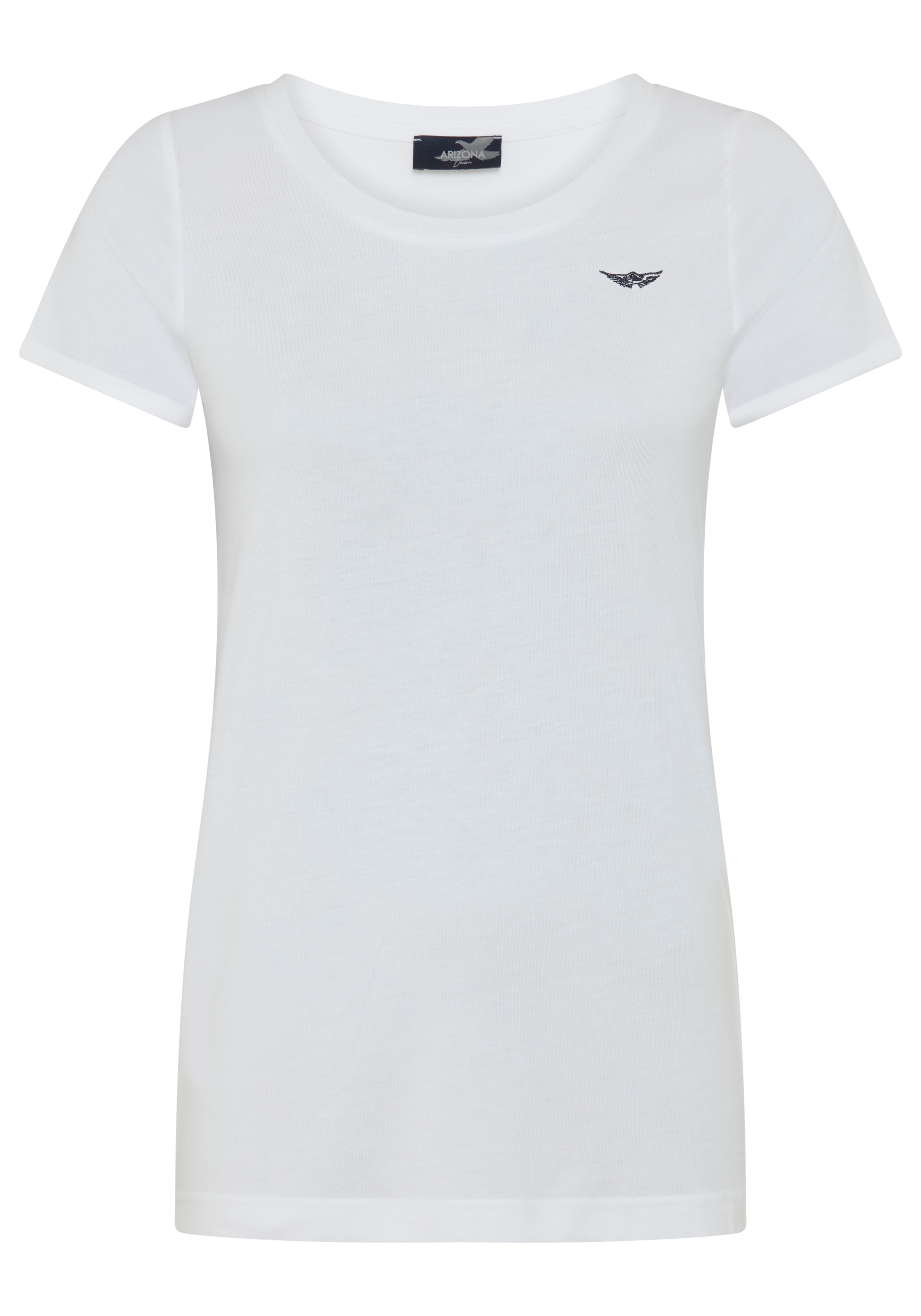Arizona T-Shirt Kurzarm,  figurbetont,  Basic-Stil,  aus Baumwollmischung
