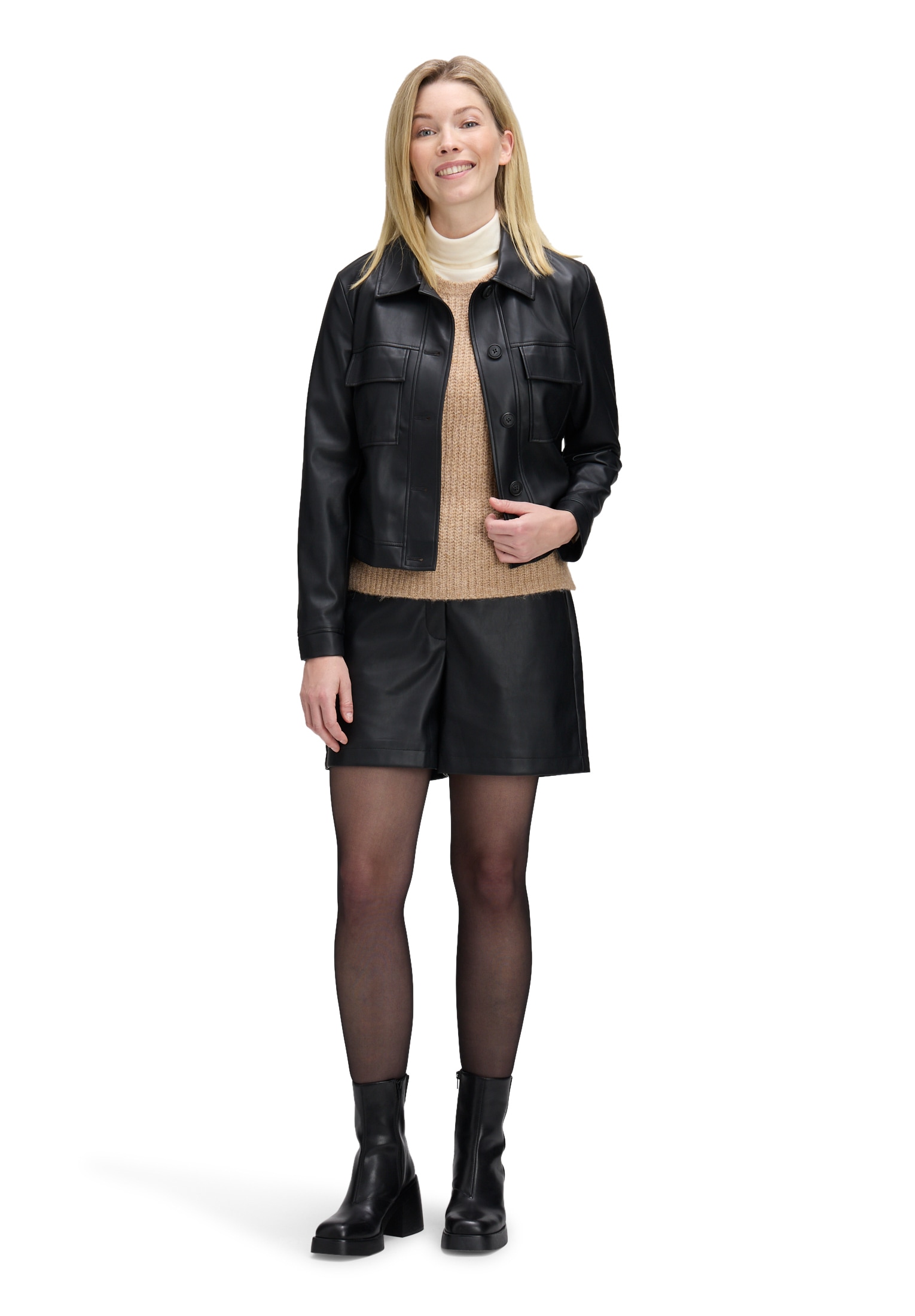 Betty&Co Jackenblazer »Lederjacke langarm«