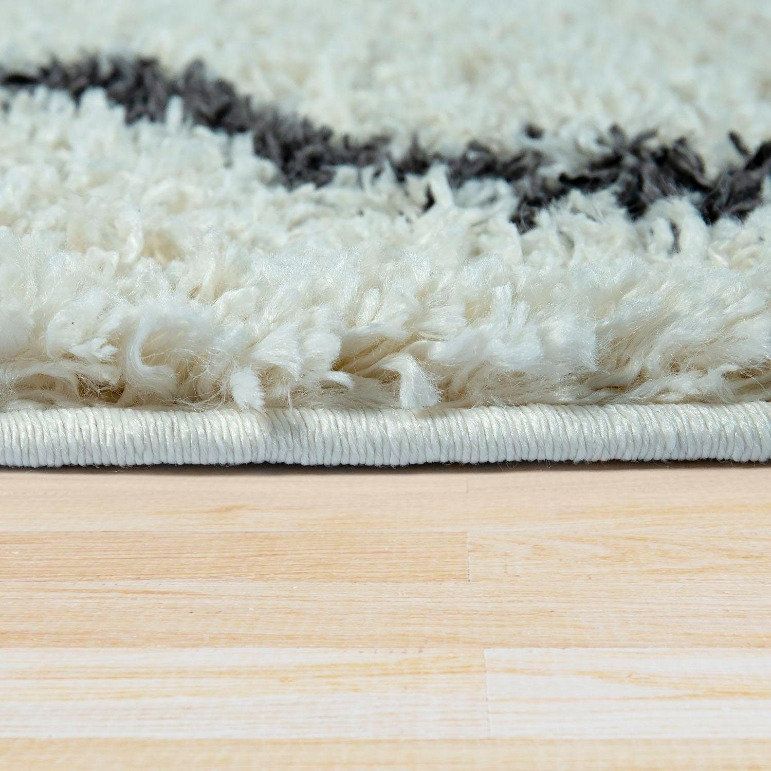 Paco Home Hochflor-Teppich »Helsinki 531«, rechteckig, 45 mm Höhe, weicher Hochflor-Shaggy, Scandi Design, mit Fransen