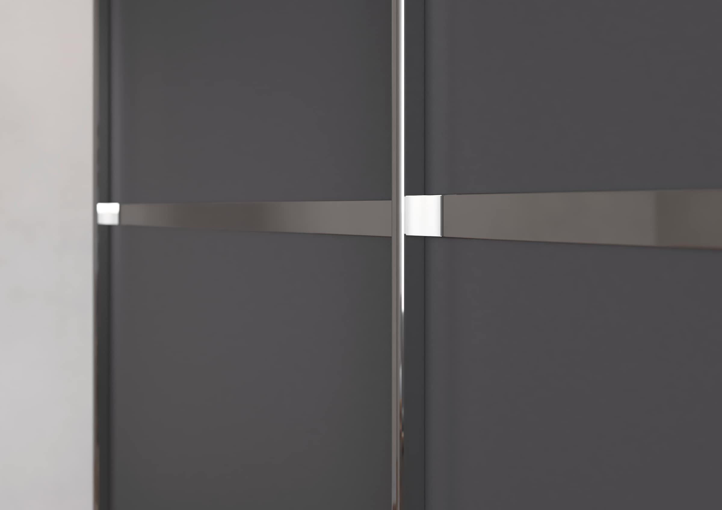 rauch Kleiderschrank »Schwebetürenschrank OTTO´s Choice Garderobe Schrank TOP ANGEBOT Avola«, (in 3 verschiedenen Ausstattungen BASIC/CLASSIC/PREMIUM), mit eleganten Zierleisten in Chrom, Schwarz oder Weiß MADE IN GERMANY