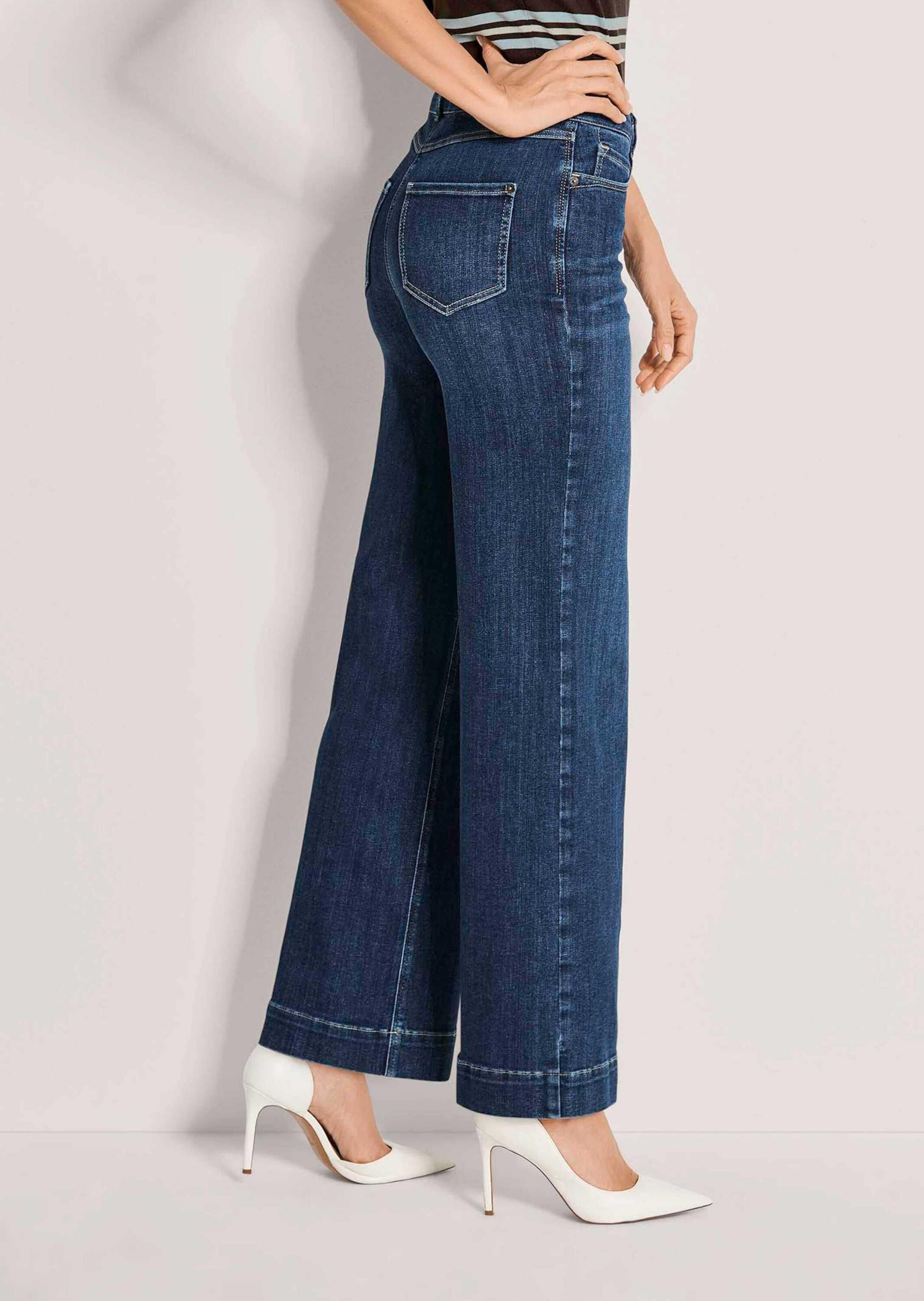 MADELEINE Regular-fit-Jeans »Hose Wide-Leg-Jeans aus Powerstretch«