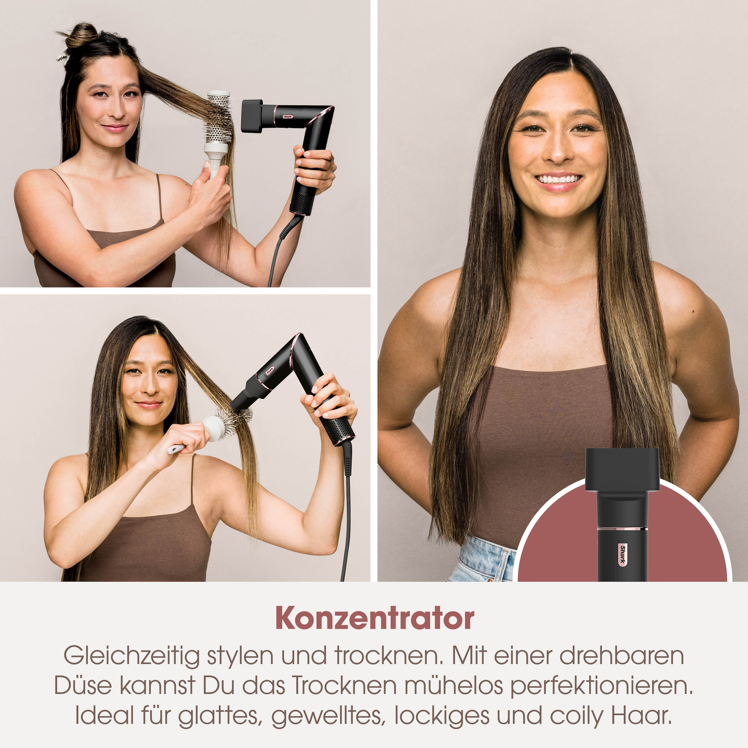 Shark Multihaarstyler »FlexStyle 5-in-1 Haarstyler und -trockner - Schwarz HD446EU«, 5 Aufsätze, Mit einer Drehung vom leistungsstarken Haartrockner zum Styler