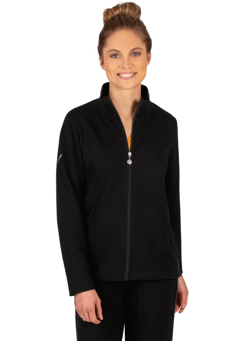 Trigema Sweatjacke »TRIGEMA Jacke mit funkelnden Strass-Steinen«