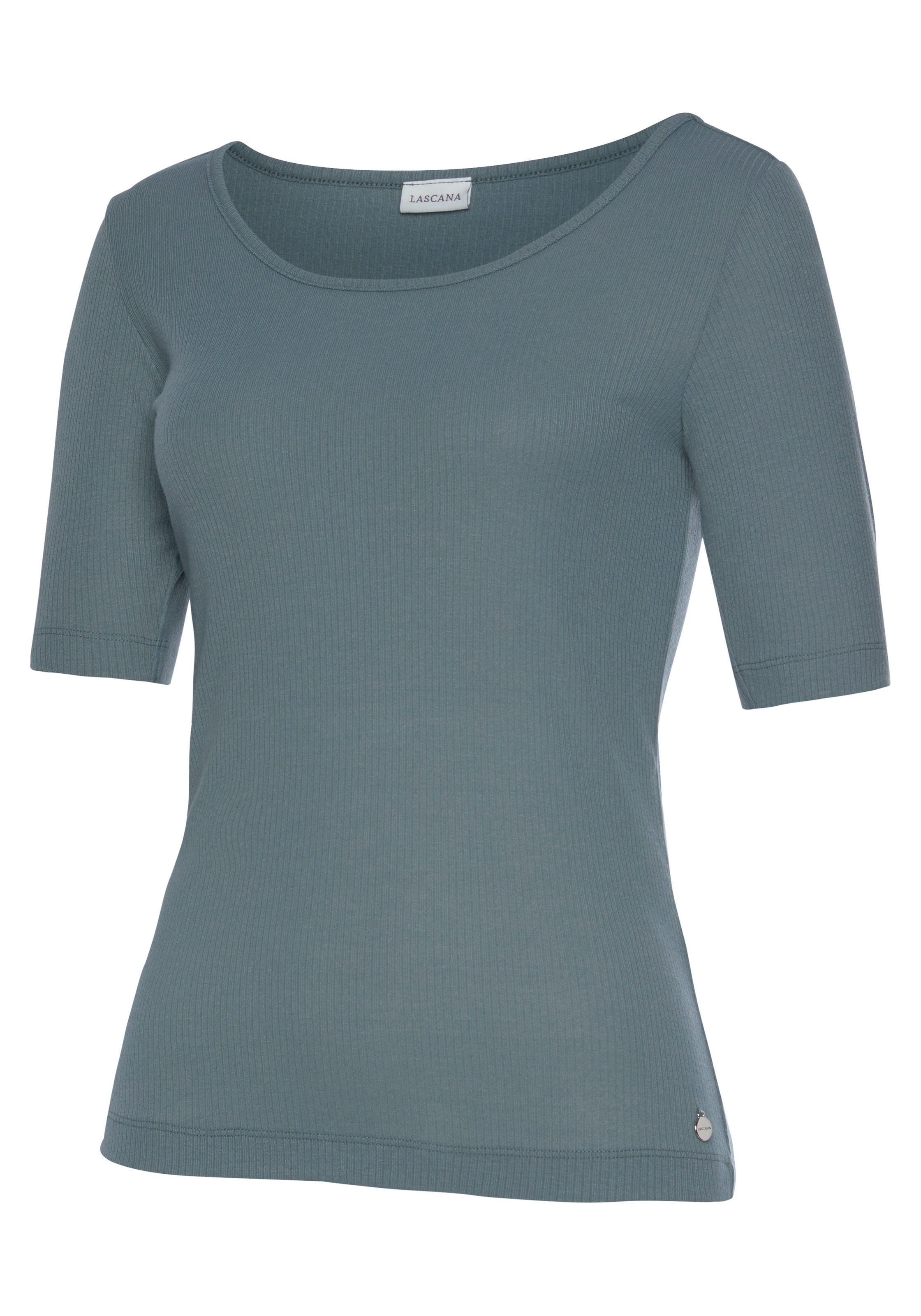 LASCANA Pyjamaoberteil, aus Rippstrick