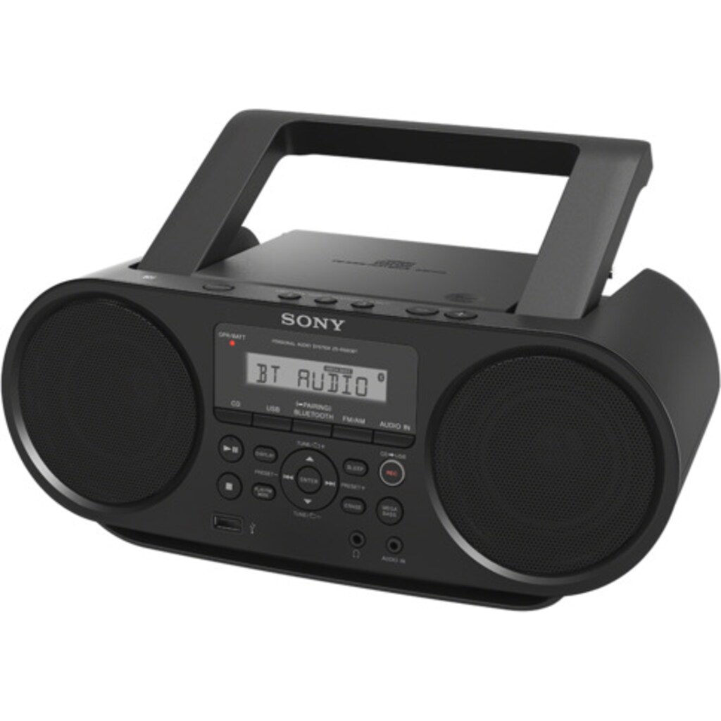 Sony Boombox »ZS-RS60BT«, (Bluetooth-NFC AM-Tuner-FM-Tuner-UKW mit RDS 4 W)
