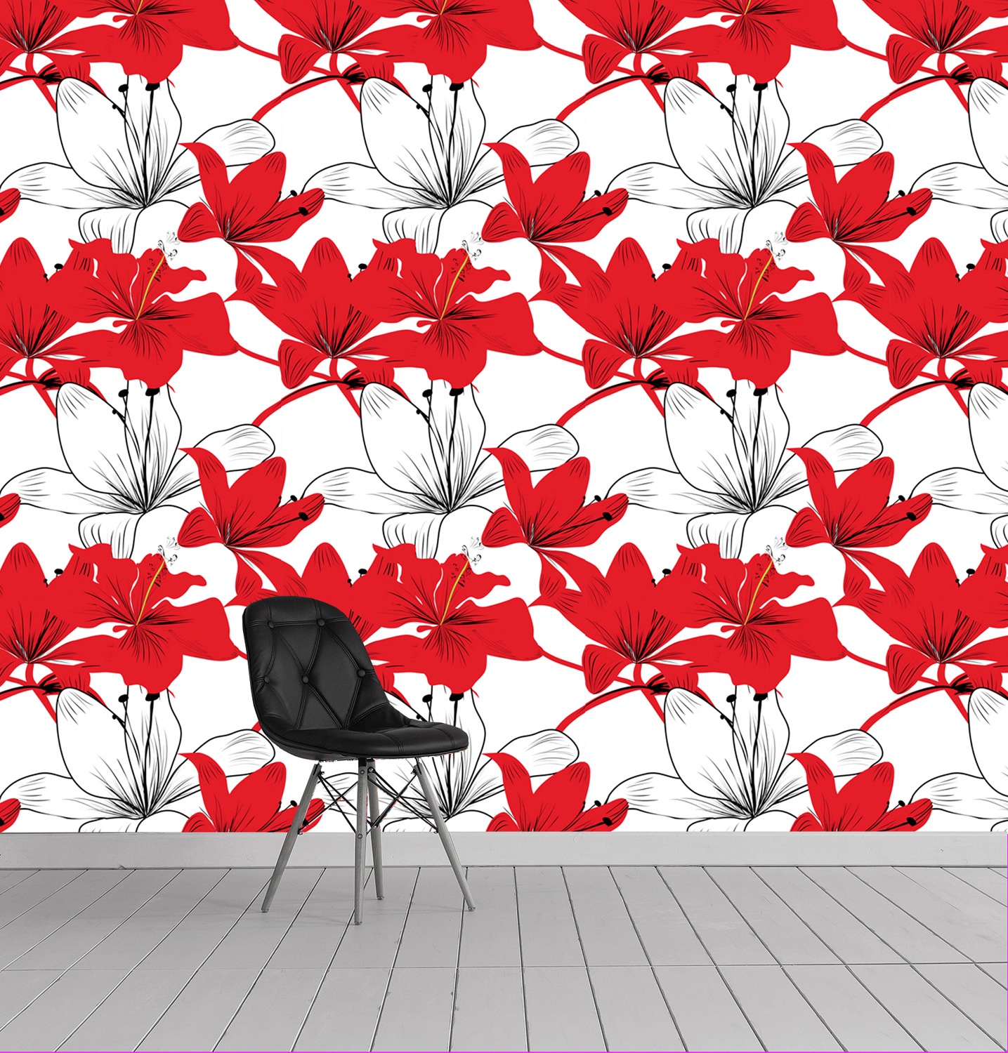 queence Vinyltapete »Felizitas«, bedruckt-Motiv-botanisch-floral-gemustert-natürlich, 90x250cm, selbstklebend, kinderleichte Anbringung, Sticker