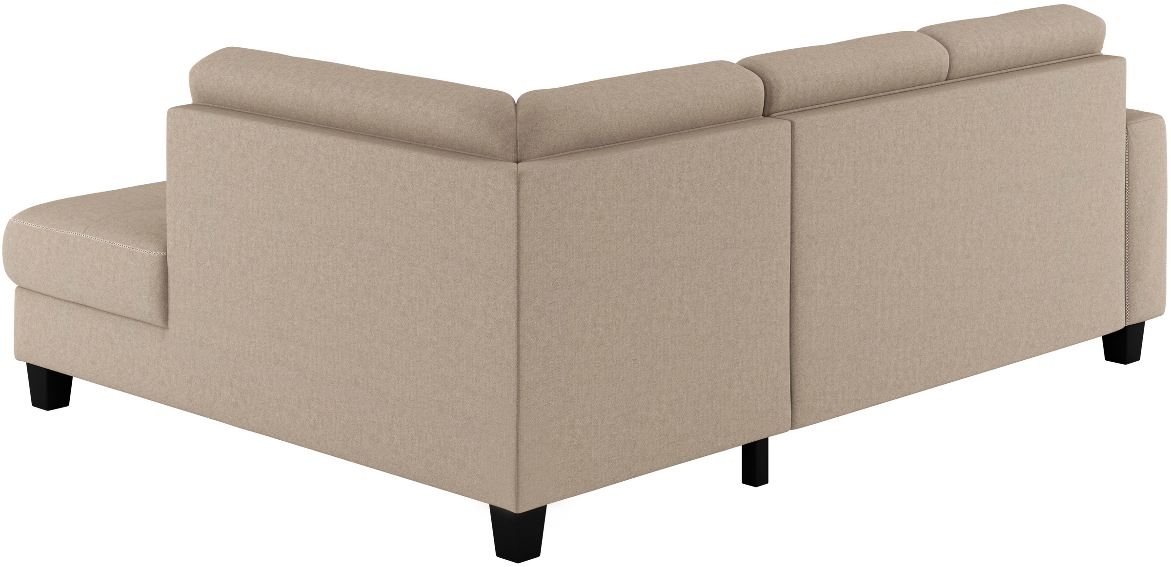 Places of Style Ecksofa »Varese«, Kreuznaht in beige