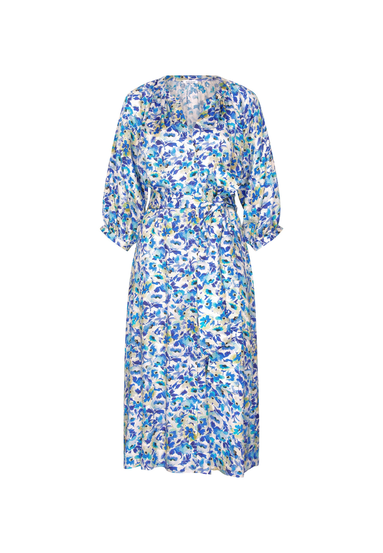 seidensticker Sommerkleid 3/4 V-Neck Druck