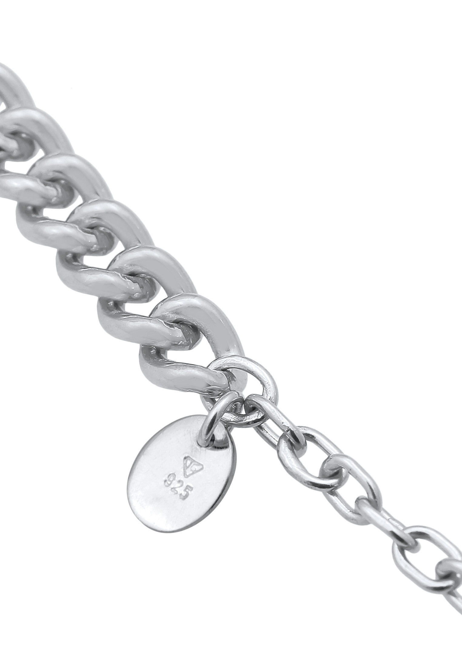 Elli Premium Kette ohne Anhänger »Halskette Grobe Panzerkette Knebelverschluß Unisex 925 Silber«