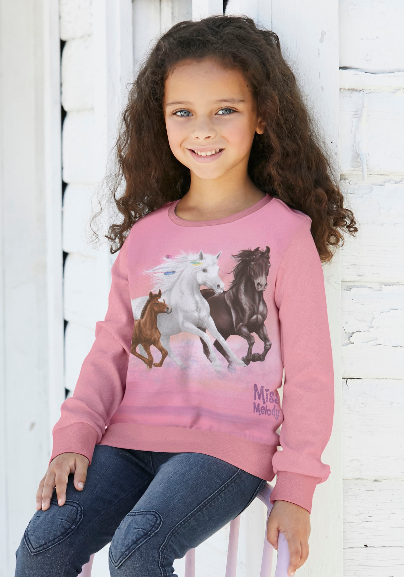 Miss Melody Longsweatshirt, für Pferdefreunde