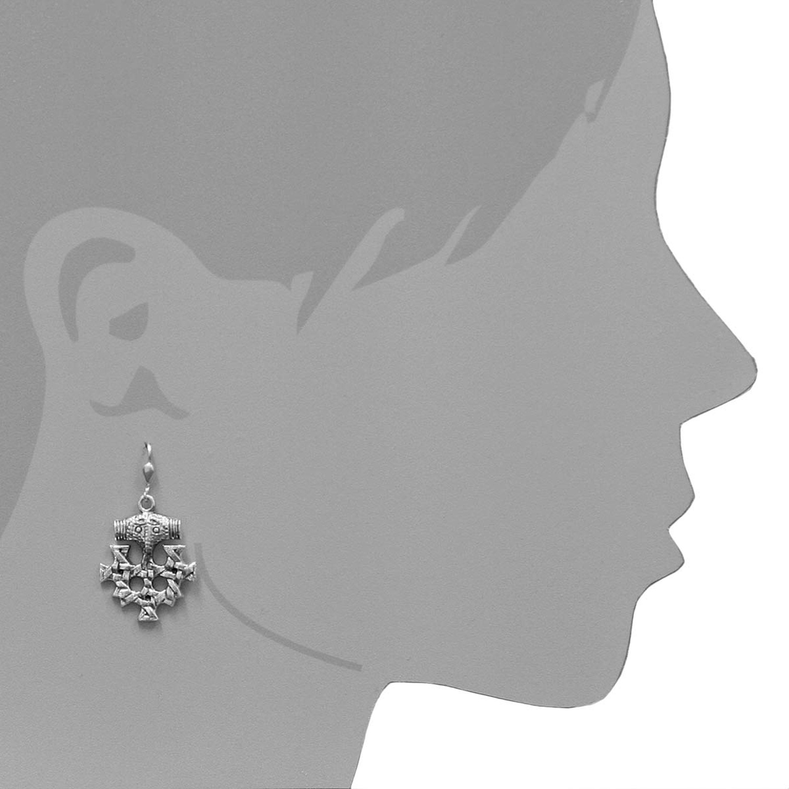 OSTSEE-SCHMUCK Paar Ohrhänger »- Hiddensee 25 x 23 mm - Silber 925/000 - ,«