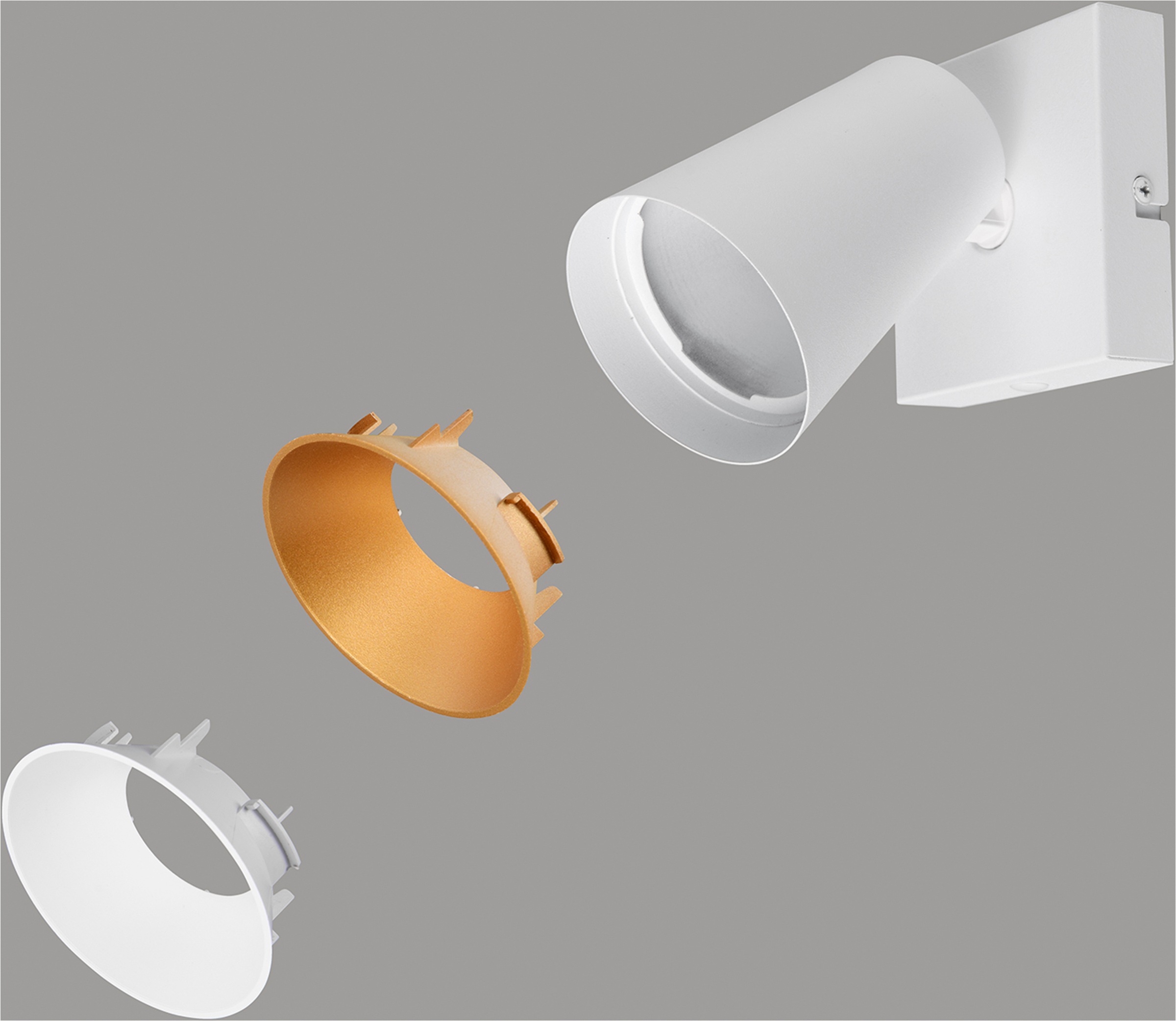 TRIO Leuchten Wandstrahler »SHARP, Spot 1-flammig exkl 1x GU10 max 10W schwenkbar & drehbar« GU10 1 Stk. warmweiß - kaltweiß Schirm innen gold, Kippschalter, Spot für Wandmontage + Deckenmontage