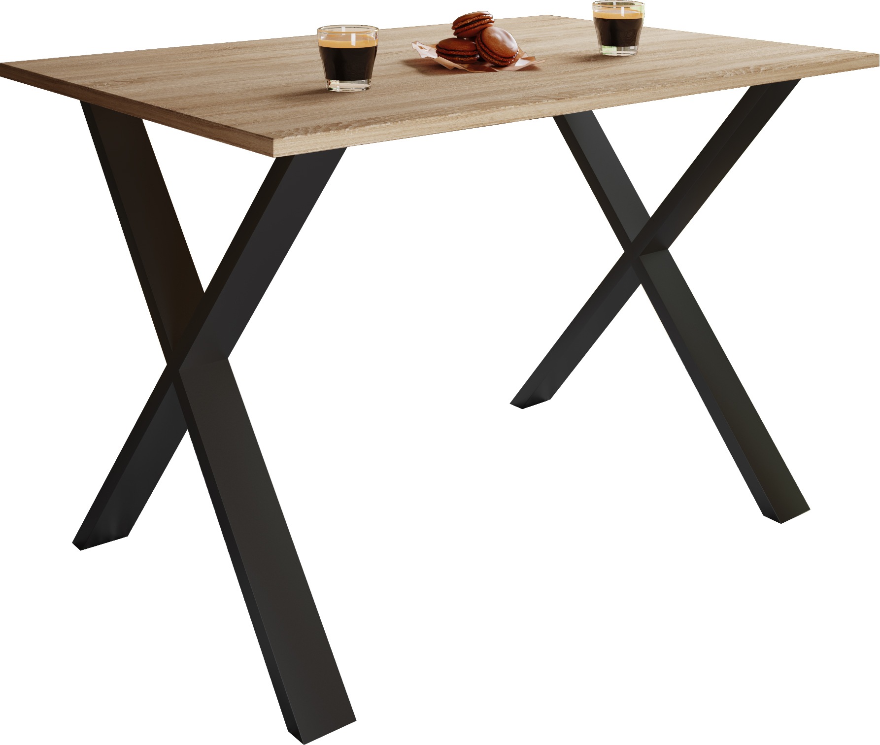 VCM Esstisch "Premium Holz Esstisch Küchentisch Xona X 140x80" 1 Stk. tlg.