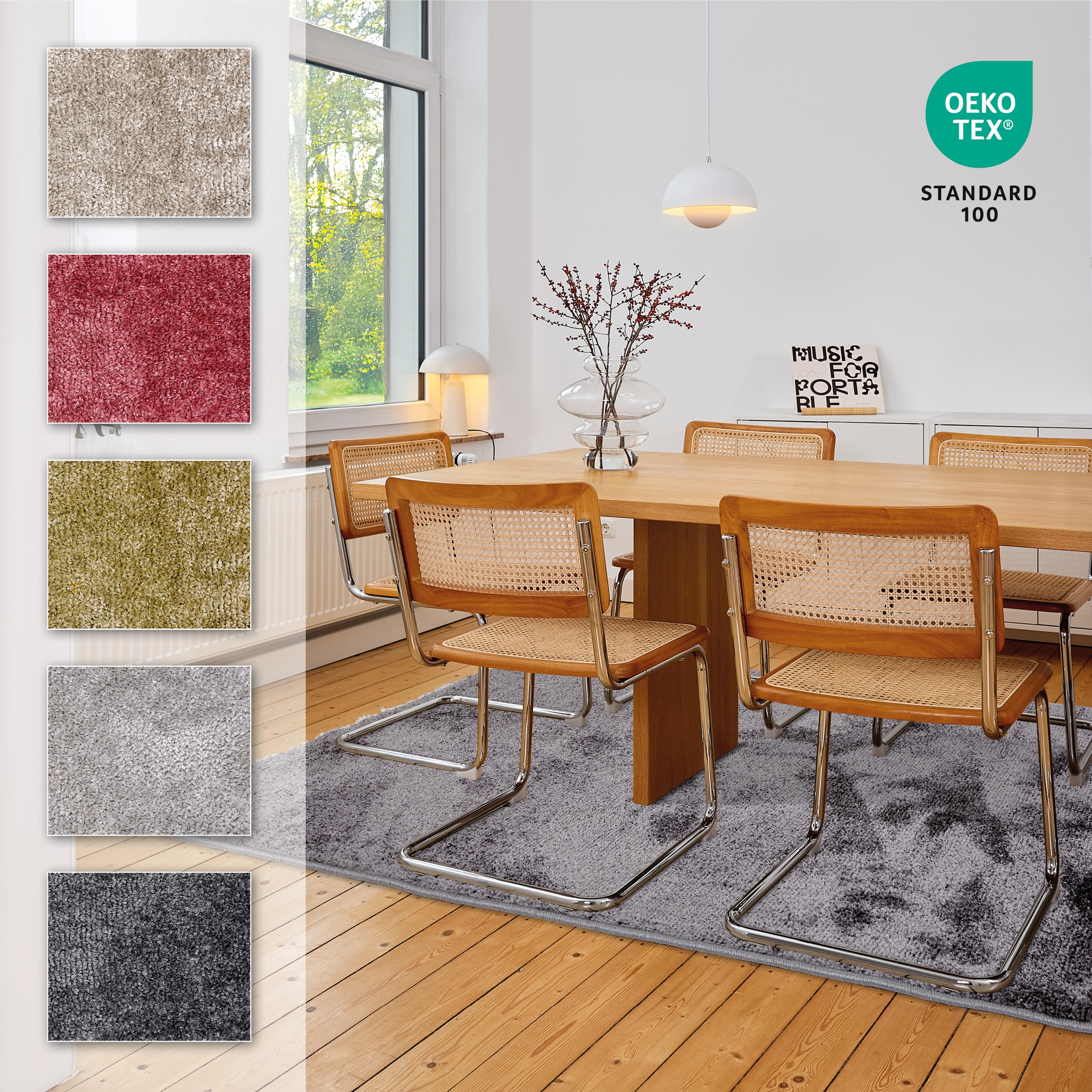 ASTRA Teppich »Stevie 250« rechteckig 9 mm Höhe weicher Kurzflor, gewebt, Wohnzimmer, Schlafzimmer