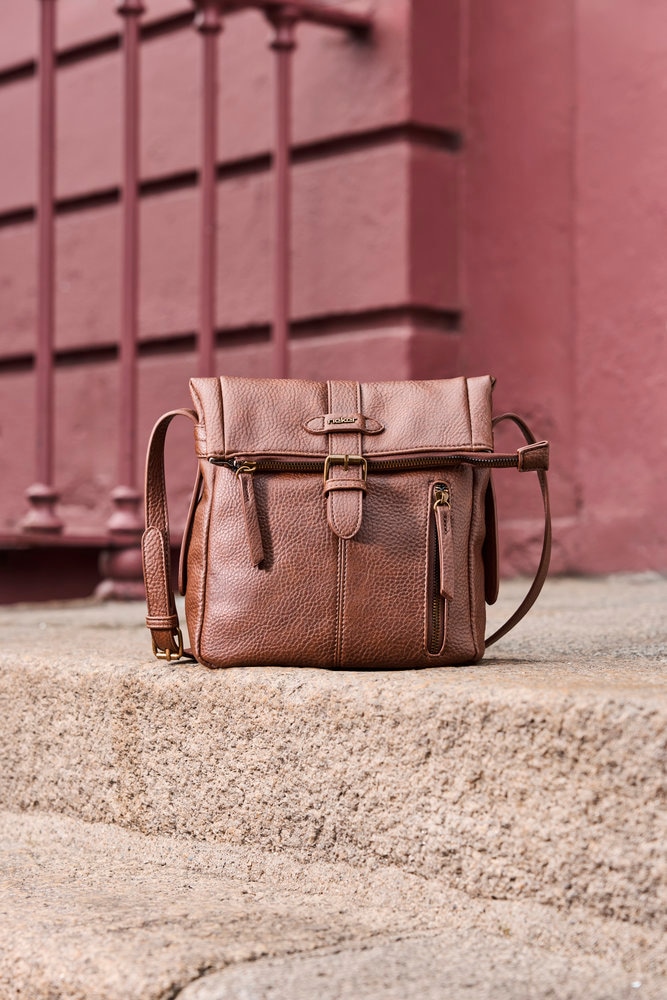 Rieker Umhängetasche Damen-Handtasche, Schultertasche, Überschlag mit Schnallenverschluss