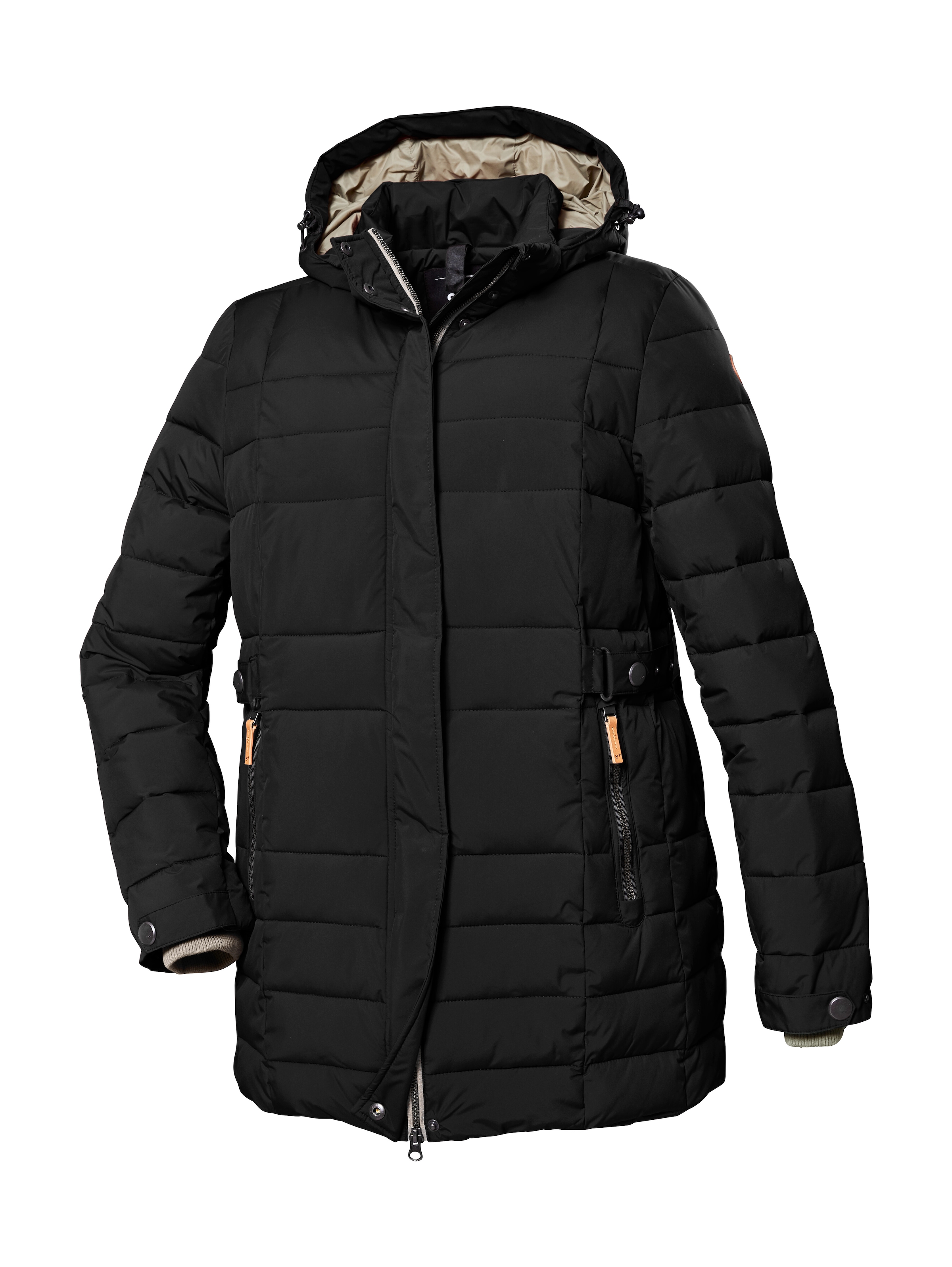 STOY Steppjacke »STW 6 WMN QLTD JCKT«, Wasserabweisender, winddichter Parka mit abnehmbarer Kapuze.