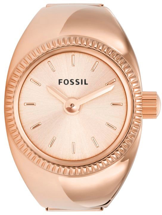 Fossil Uhrenring »WATCH RING«, Quarzuhr, Damenuhr, analog, Edelstahlring
