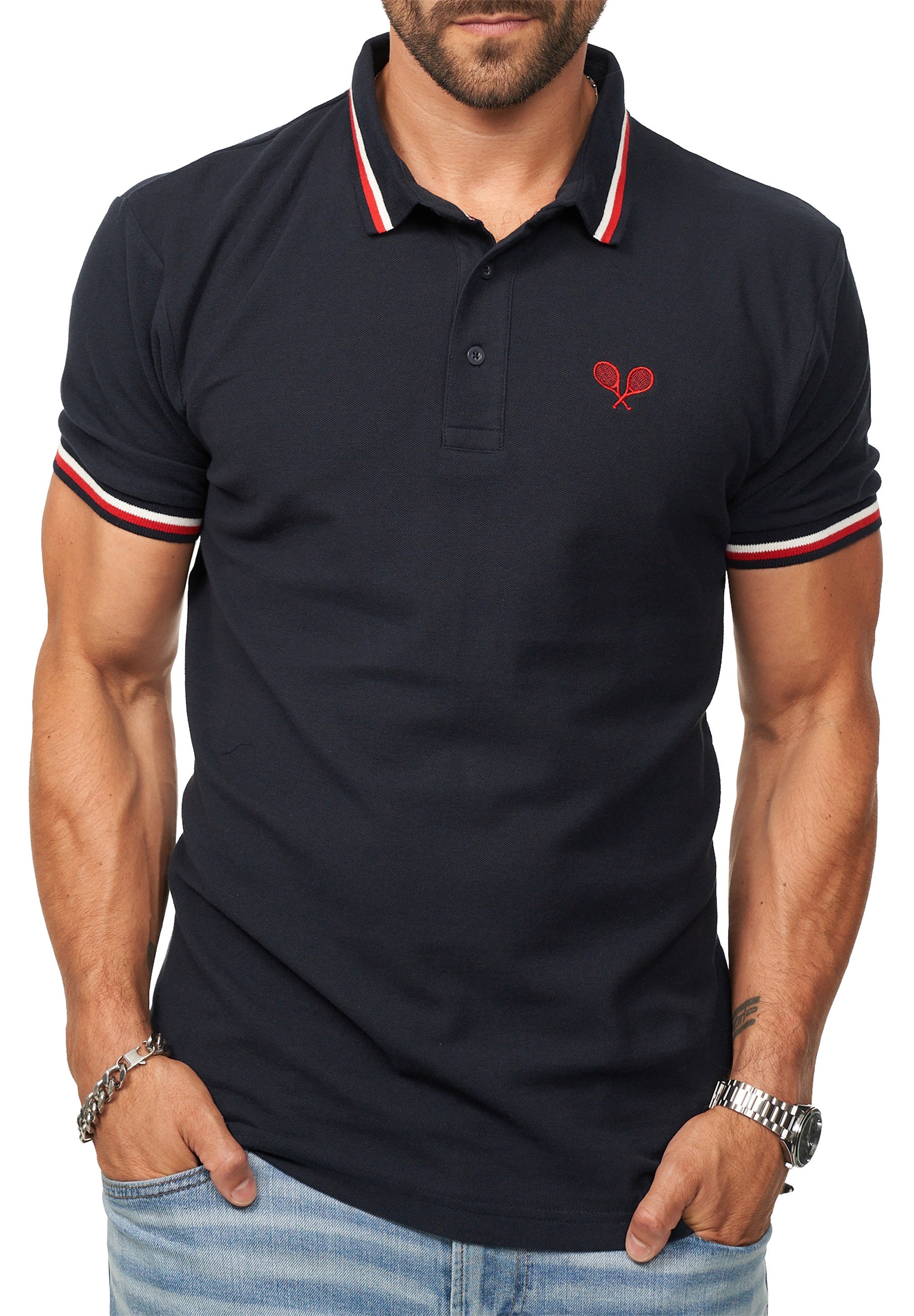 Daily Cotton Poloshirt »Männer Polohemd mit Logo im Regular-Fit in Piqué-Qualität« Männer Polohemd mit Logo im Regular-Fit in Piqué-Qualität