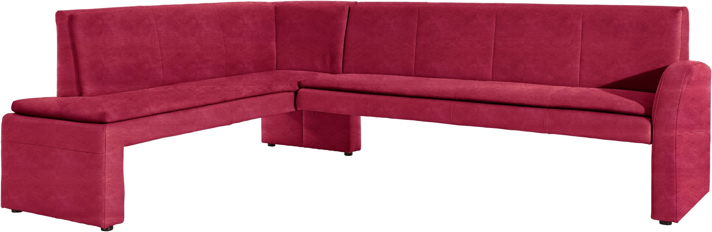 exxpo - sofa fashion, Eckbank »Cortado, elegant und modern mit hohem Sitzkomfort« hohe Bodenfreiheit, schöne Detailverarbeitung, rot, Strukturstoff (