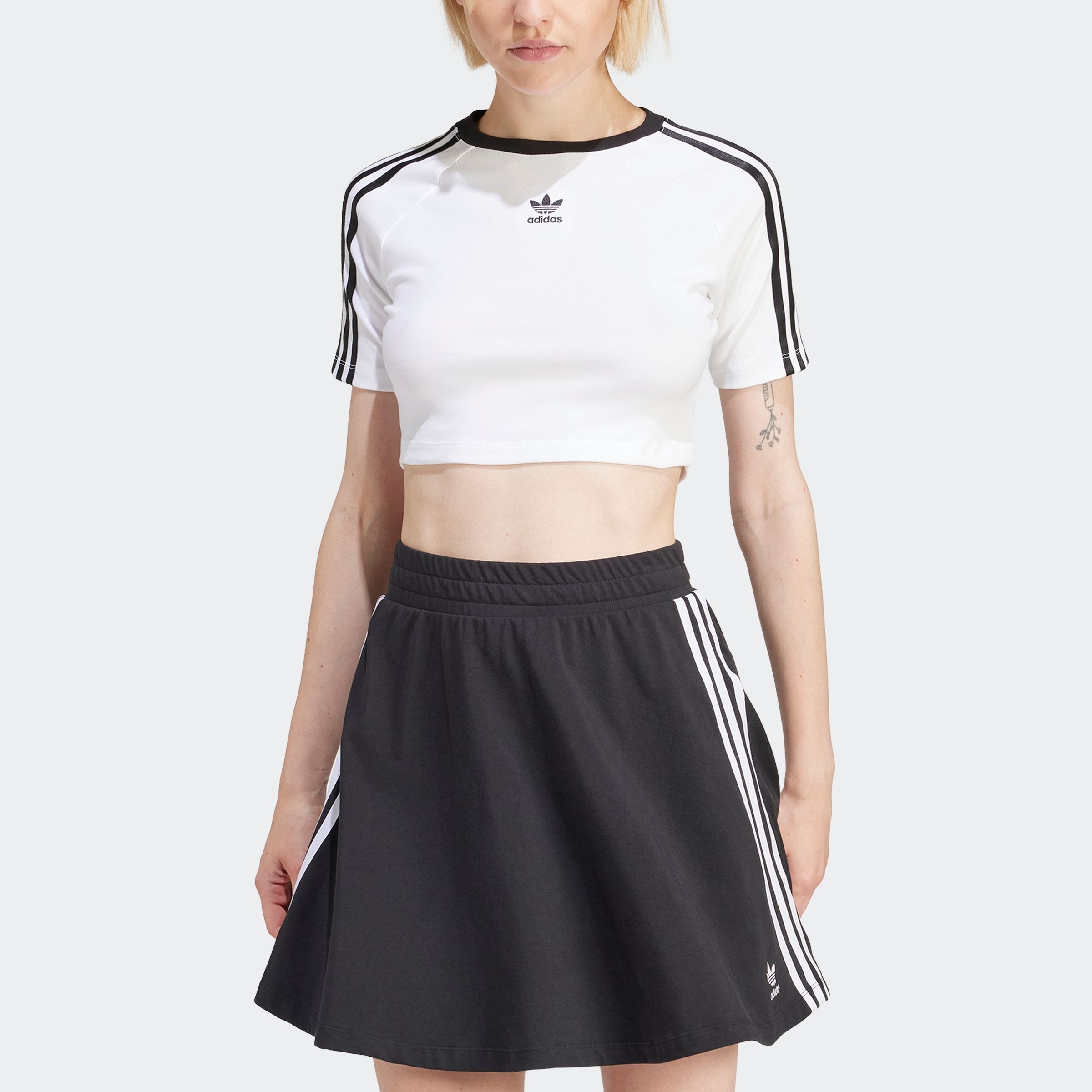 adidas Originals T-Shirt »3 S BABY TEE«, Cropped drei Streifen Shirt