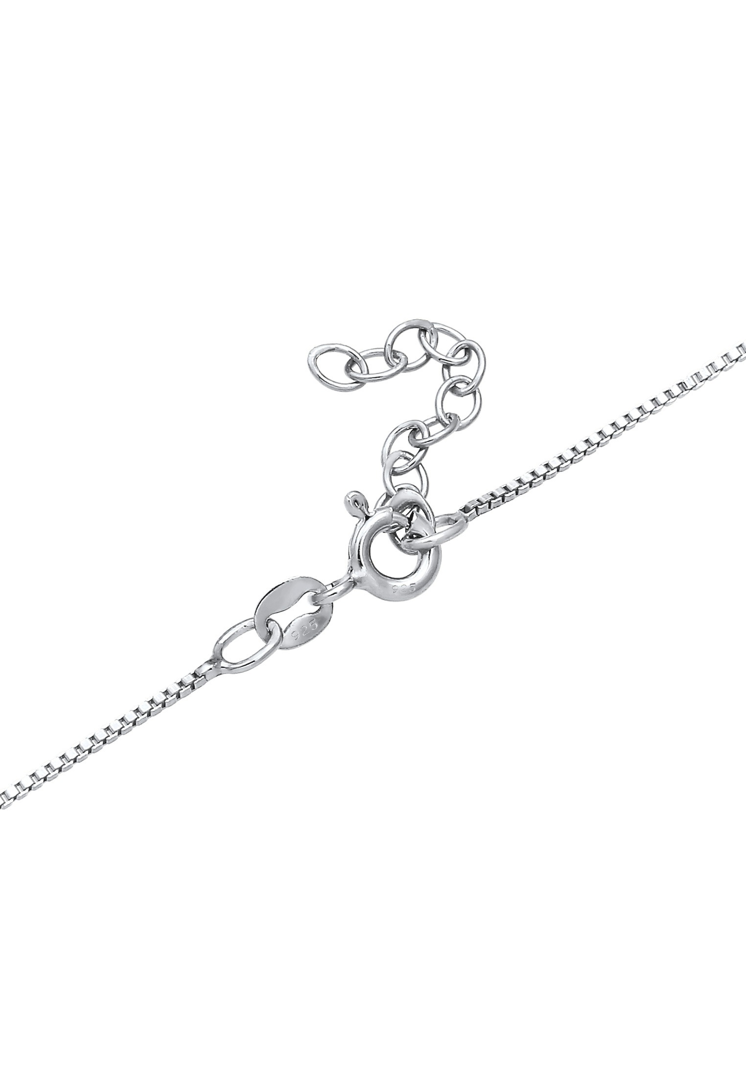 Elli Kette mit Anhänger »Halskette Rechteck Geo Basic 925 Silber«