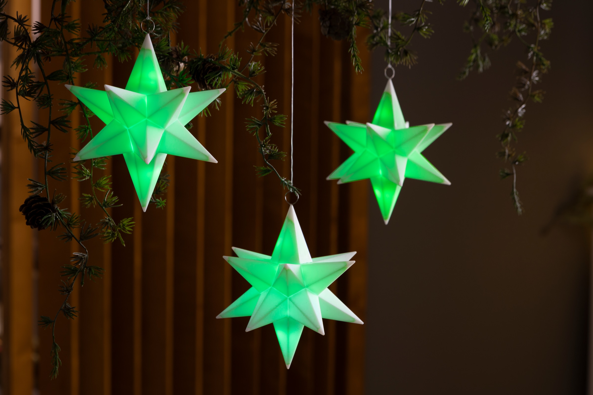 60 3 LED »3er cm, online RGB Weihnachtsdeko«, Stern Set inkl. Ø beleuchtete Sterne, | Jahren 13 mit XXL Garantie GALAXY LED, Batteriebetrieb, schwebende flammig-flammig, Fernbedienung kaufen