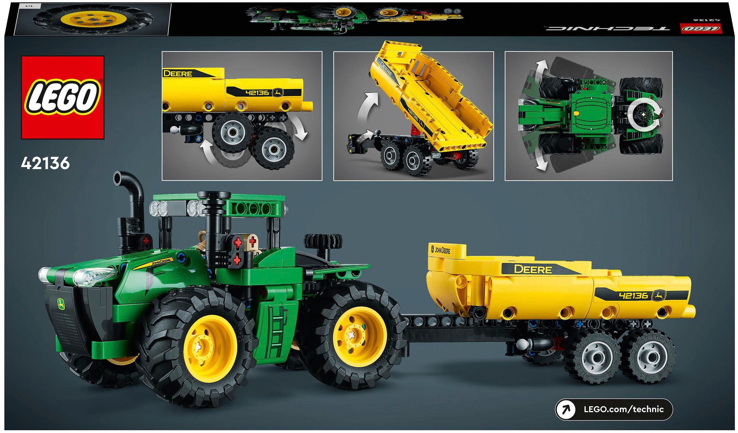 LEGO® Konstruktionsspielsteine »John Deere 9620R 4WD Tractor (42136), LEGO®  Technic«, (390 St.), Made in Europe bei