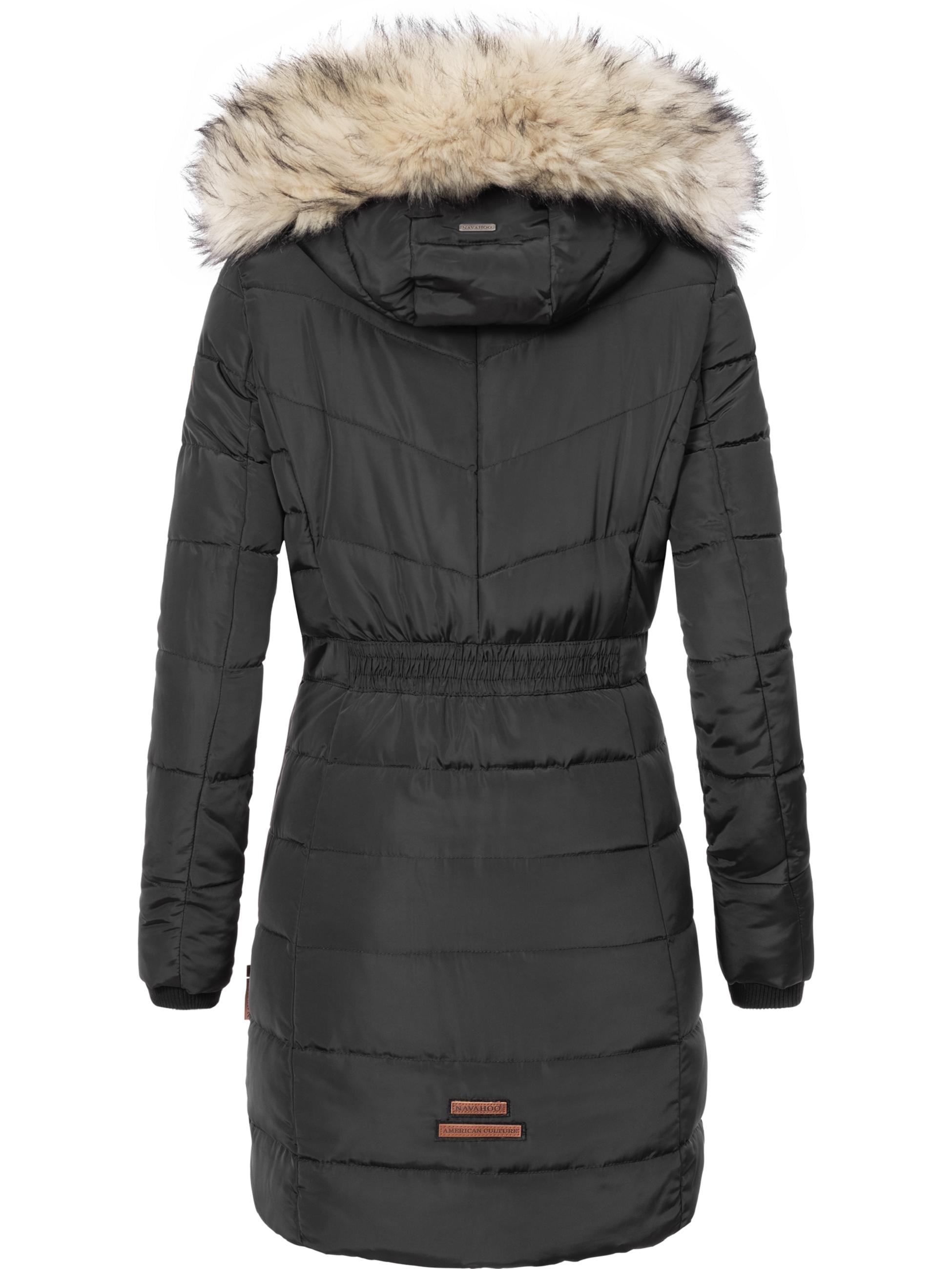 Navahoo Steppmantel »Steppmantel Paula«, stylischer Winter Parka m. edlem Fellimitat