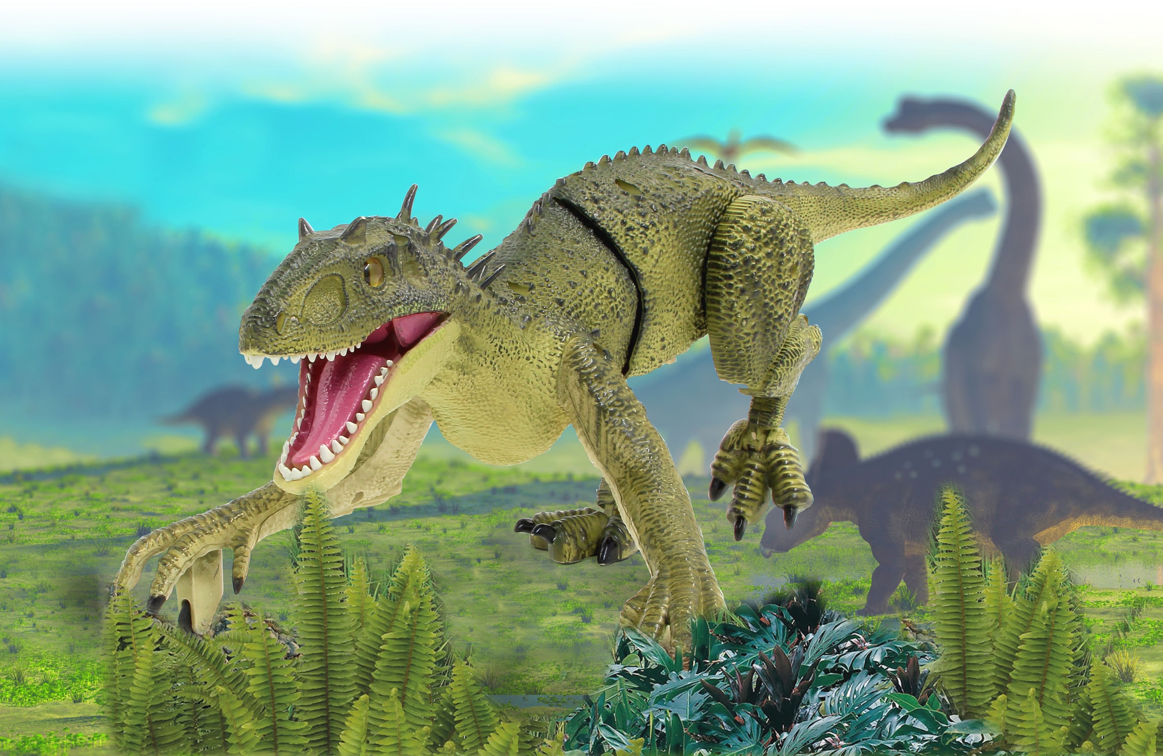 Jamara RC-Tier »Dinosaurier Exoraptor, Li-Ion 3,7V, 2,4GHz, grün«, mit Licht und Sound
