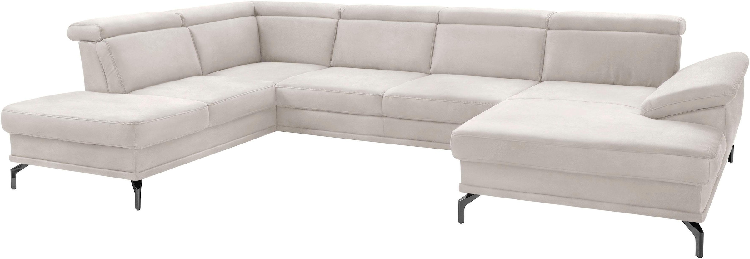 sit&more Wohnlandschaft »Scorpio U-Form« inklusive Sitztiefenverstellung, mit Kopf- und  Armteilverstellung