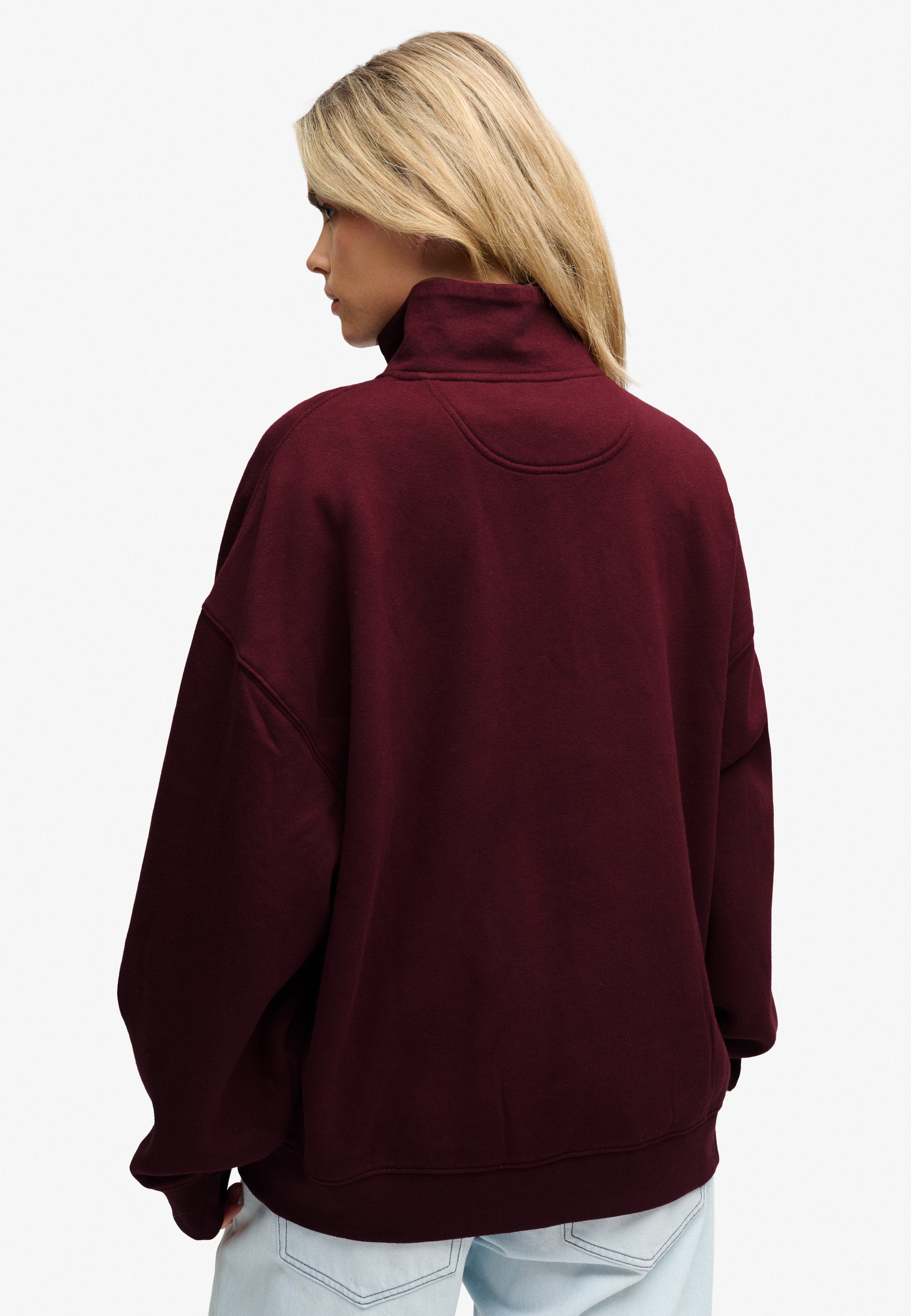 Superdry Sweatshirt »MONOGRAM HALF ZIP SWEAT«, Baumwollmischung, relaxed fit

