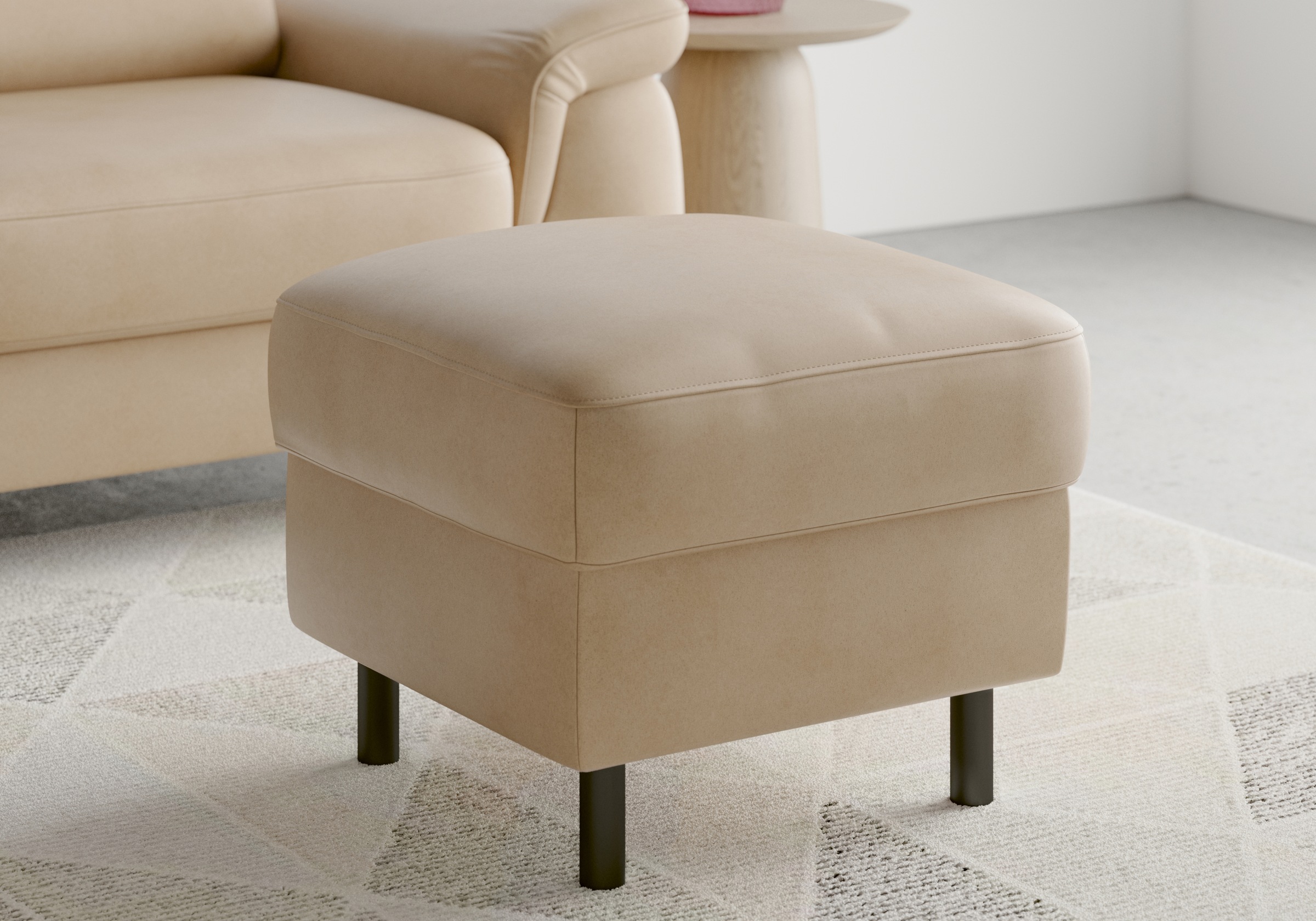 sit&more Stauraumhocker »Sinatra«, Sitzfläche ist abnehmbar, mattschwarze Metallfüße