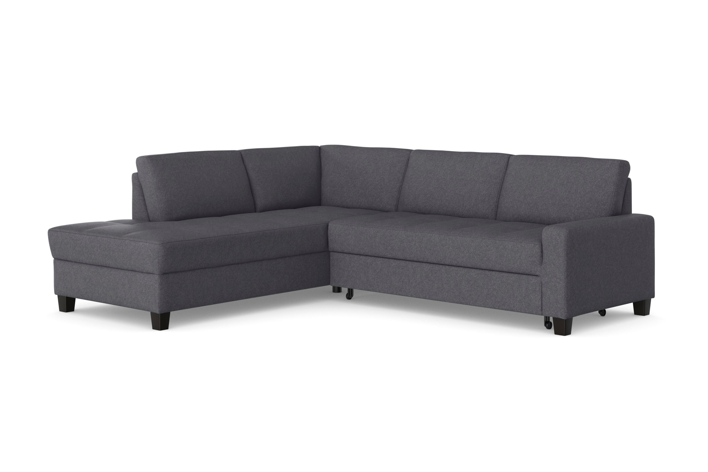 DOMO collection Ecksofa »Florentina zeitlos und elegant, Sitznähte als Designelement, L-Form«, wahlweise mit Bettfunktion, mit Kontrastnaht, Komfortsitzhöhe 47cm