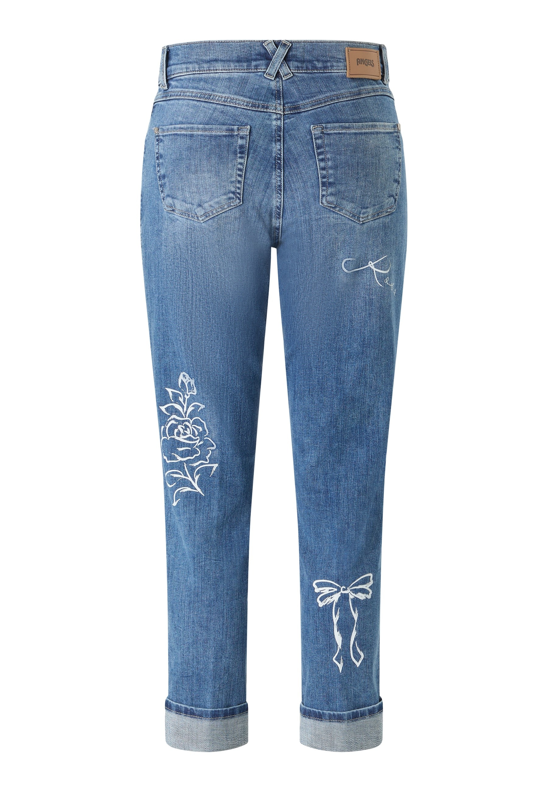 ANGELS High-waist-Jeans »Darleen Beauty« mit floralen Prints und Stretch