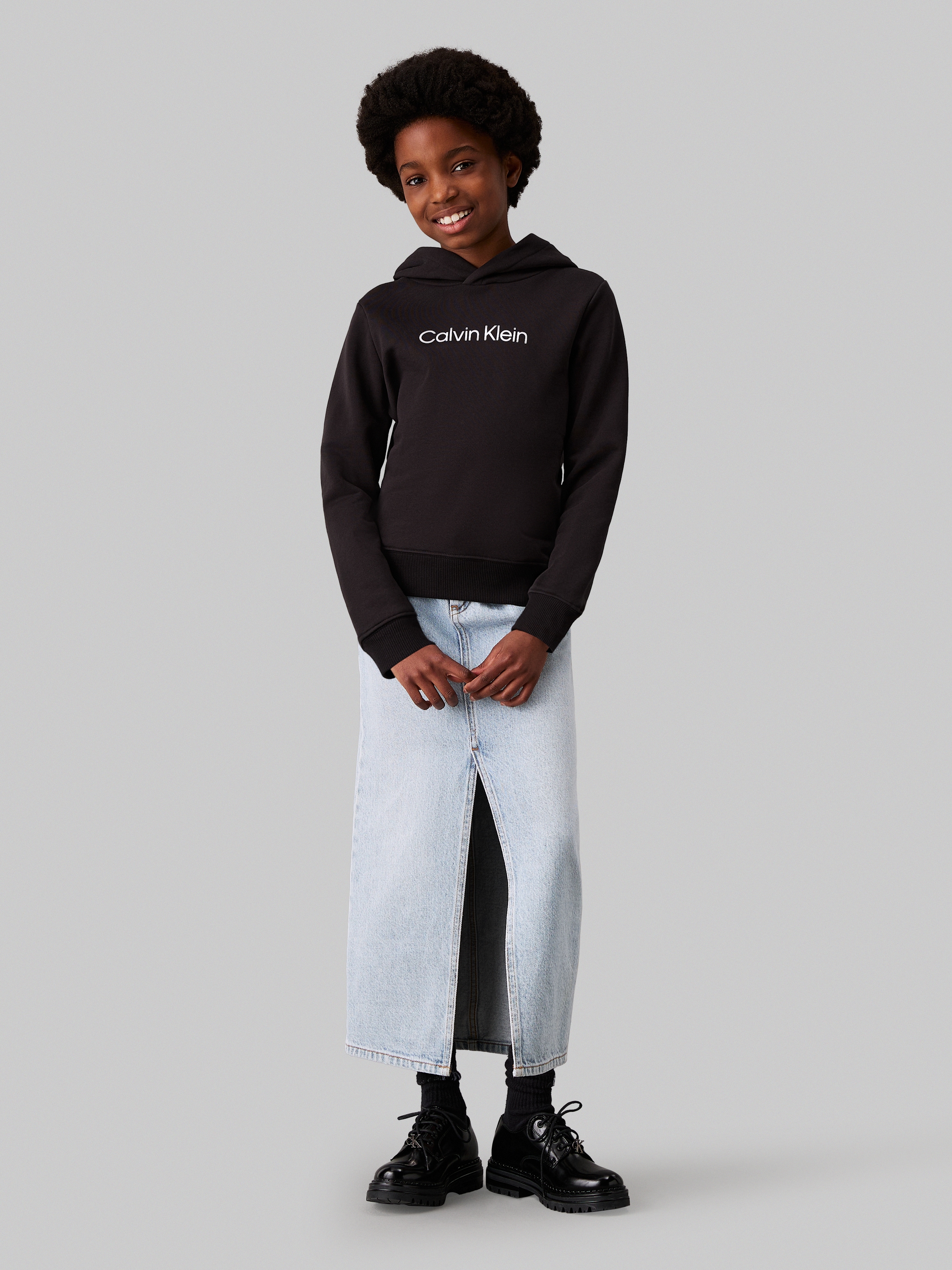 Calvin Klein Jeans Kapuzensweatshirt »Inst. Logo Reg. Terry Hoodie« für Kinder bis 16 Jahre und mit Logoschriftzug